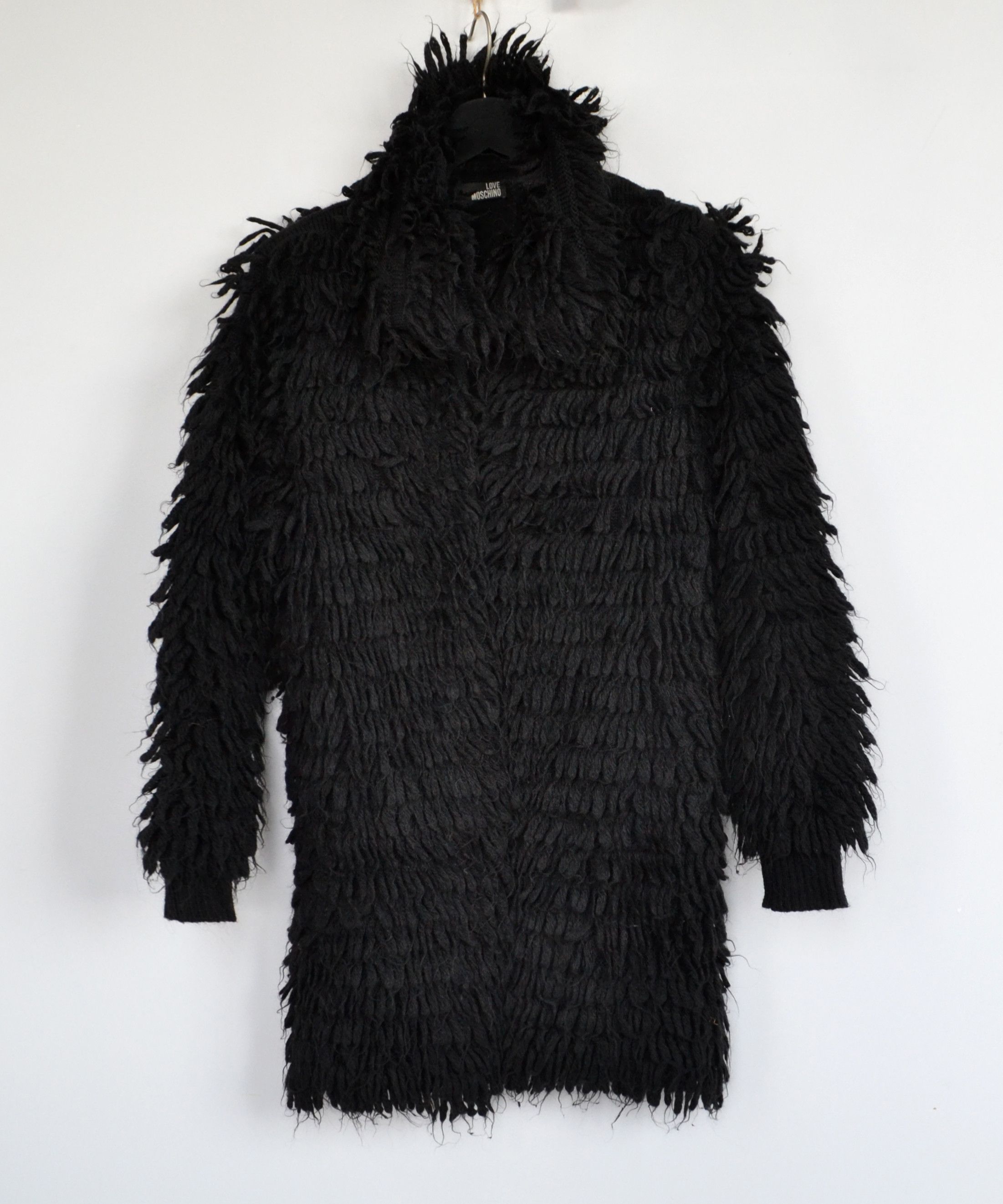Moschino MOSCHINO Fringe Sweater Wool Cardigan Coat Jacket Black Size S / US 4 / IT 40 - 5 Thumbnail