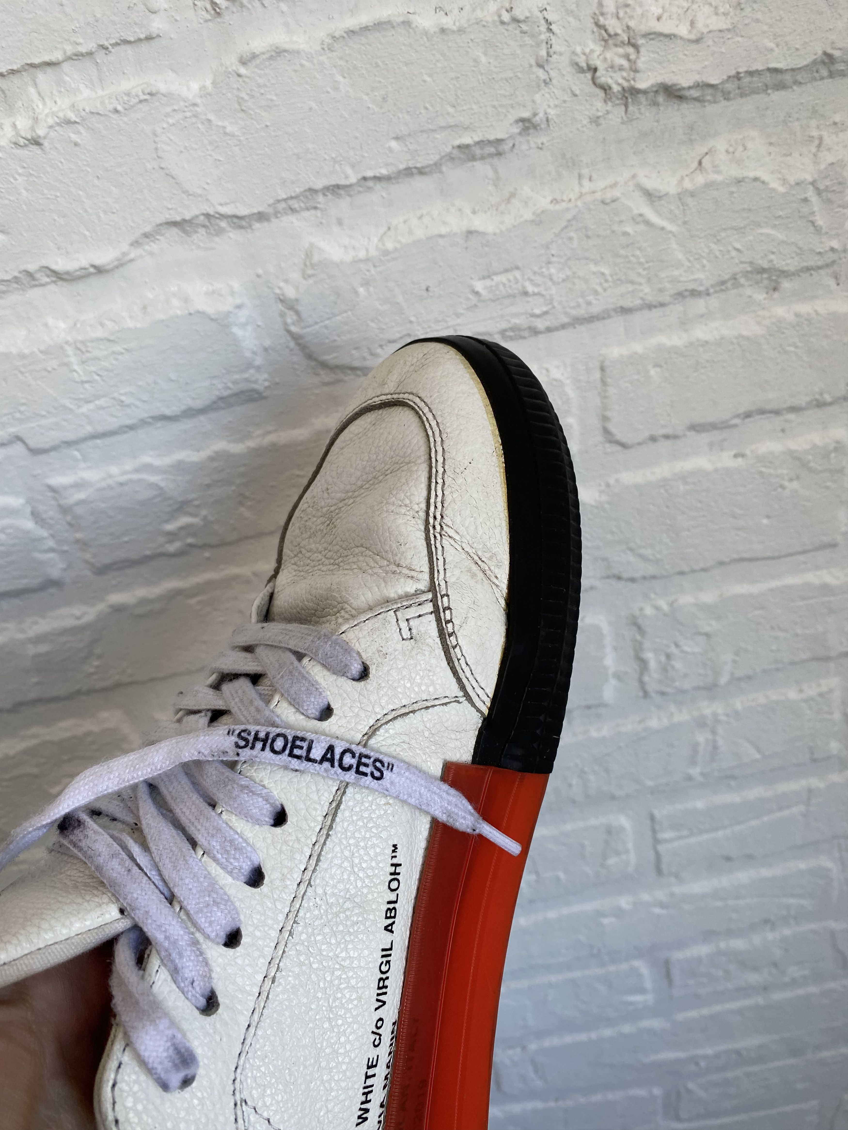 Off-White Off-white vulcanized leather sneakers Size US 10 / EU 43 - 13 Thumbnail