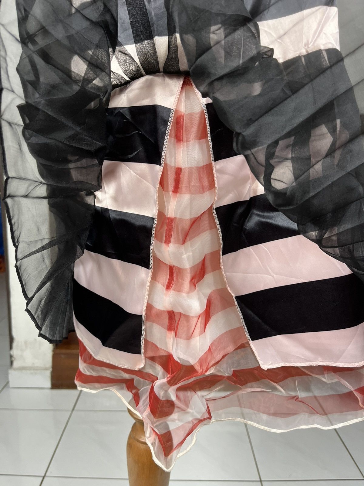 Dior Christian Dior Silk Pleated Pink Stripes Dress Size M / US 6-8 / IT 42-44 - 10 Thumbnail