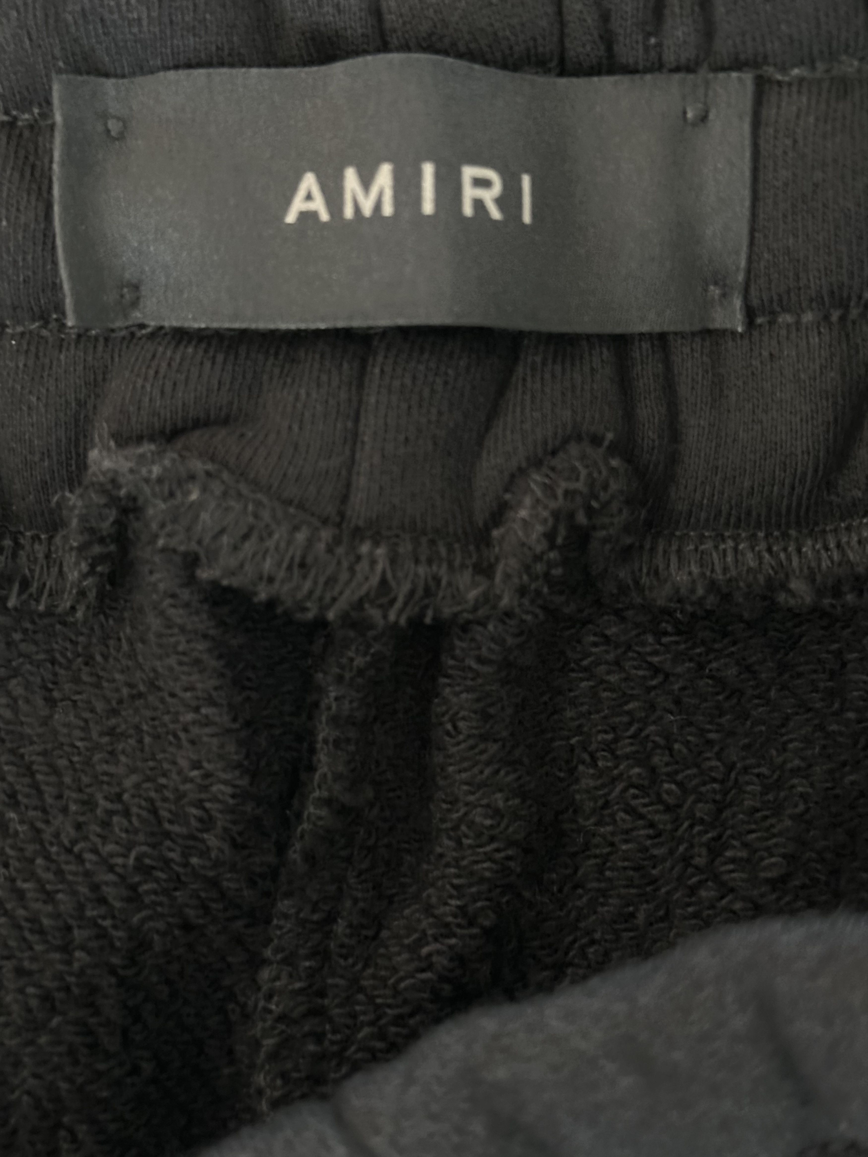 Amiri Amiri Black Staggered Logo Sweatpants Size US 38 / EU 54 - 3 Thumbnail