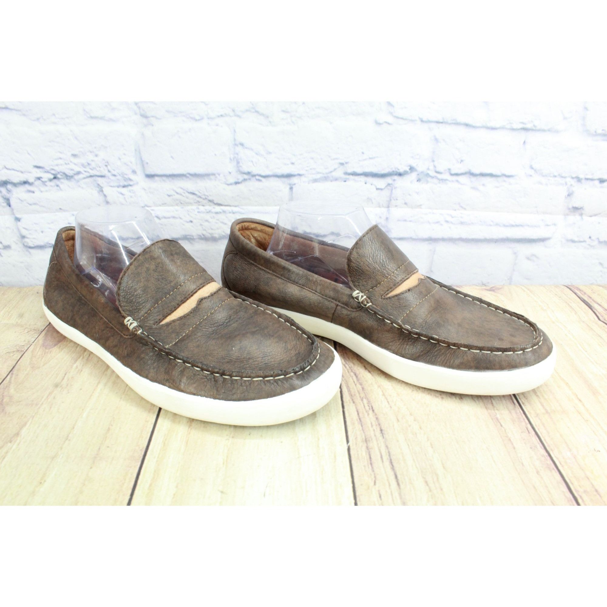 L.L. Bean LL Bean Men's Brown Leather Penny Slip On Shoes Size US 10 / EU 43 - 3 Thumbnail