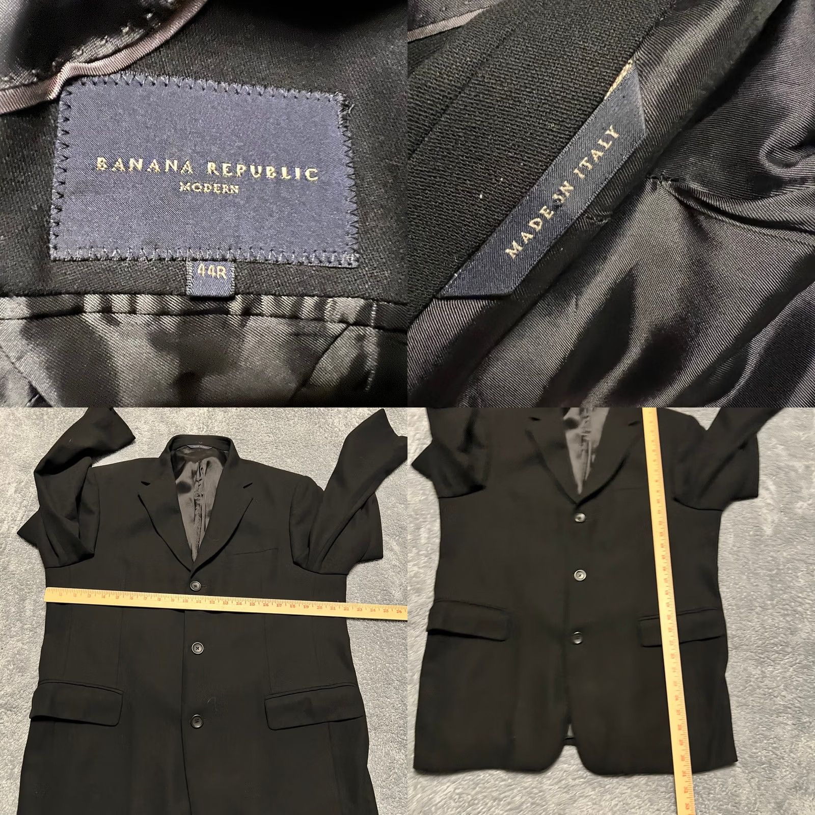Banana Republic Banana Republic Jacket Mens 44 Black Blazer 44R Sport Coat Button Suit Size 44R - 8 Thumbnail