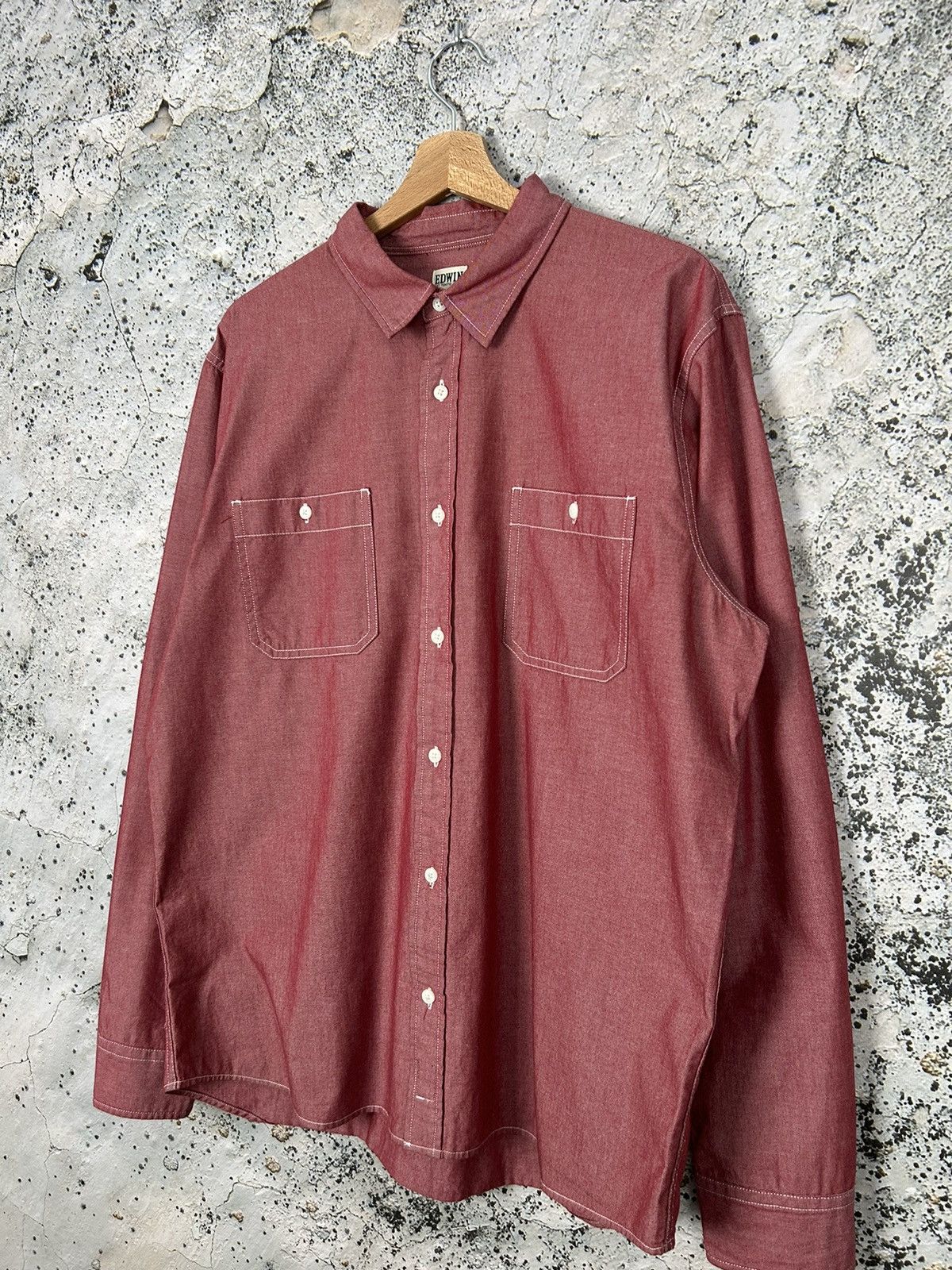 Edwin Vintage Edwin Japanese Brand Shirt Streetwear Hype Size US XL / EU 56 / 4 - 2 Thumbnail