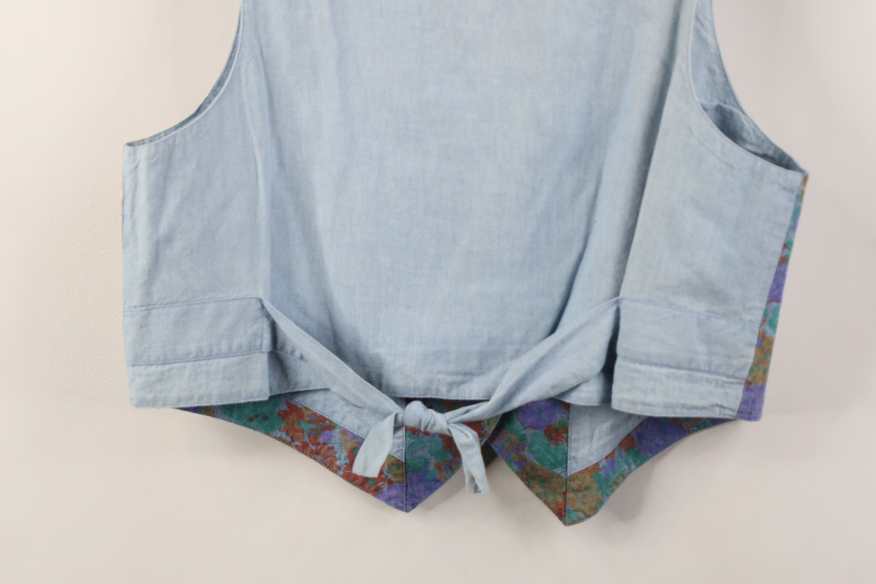 Gap Vintage 90s Gap Babydoll Flower Floral Tie Back Vest Jacket Size M / US 6-8 / IT 42-44 - 11 Thumbnail
