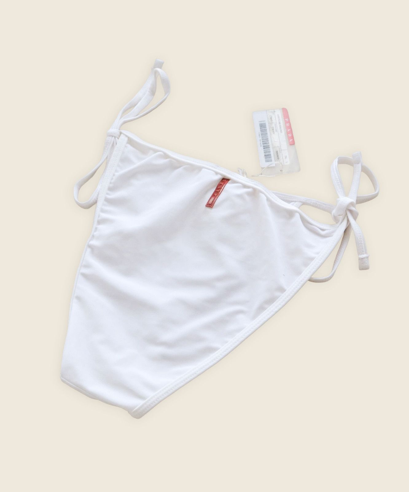 Prada PRADA Bikini Beachwear Red Tab Nylon Swimwear White Size ONE SIZE - 3 Thumbnail