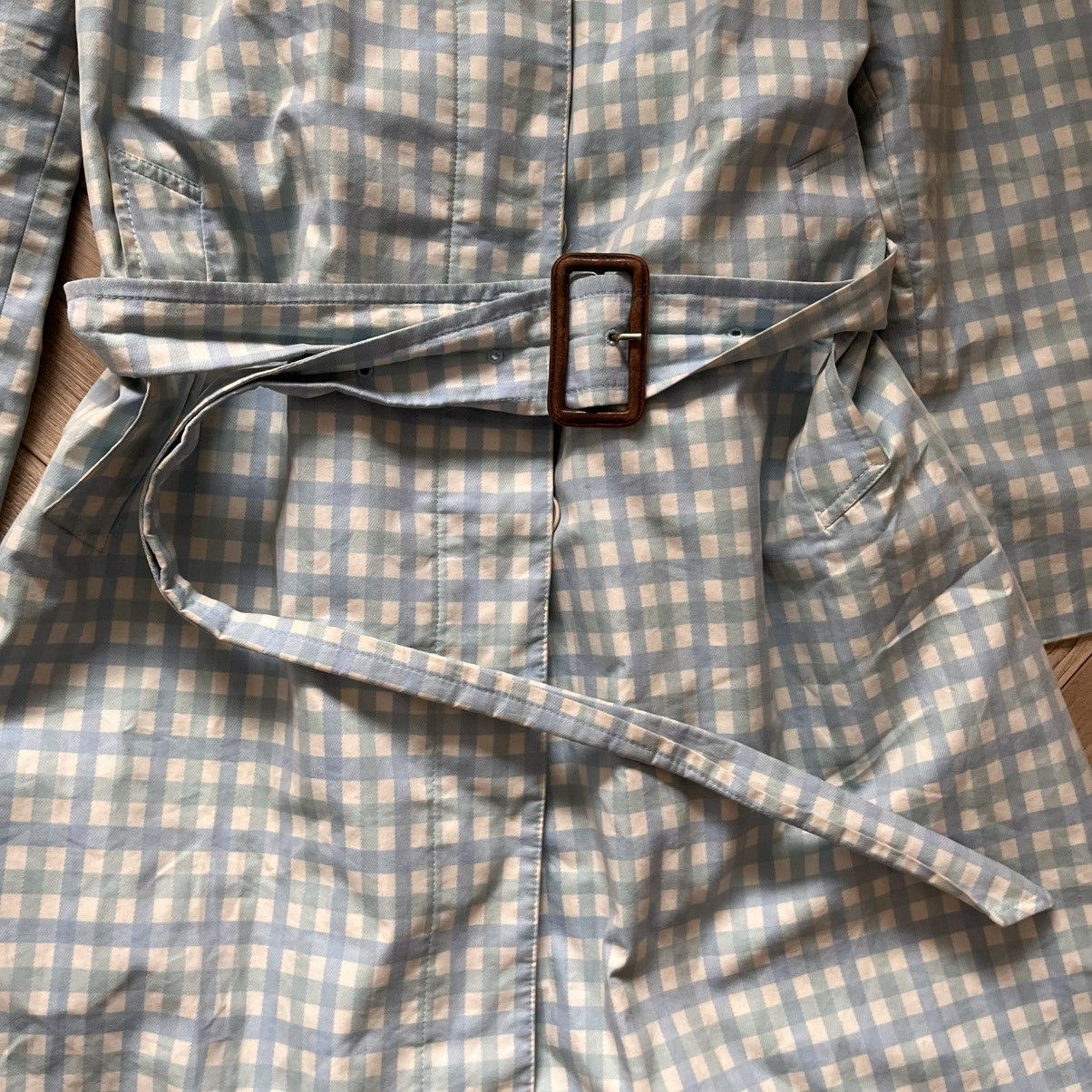 Aquascutum Aquascutum Baby Blue Club Check Vintage Trench Coat Size M / US 6-8 / IT 42-44 - 2 Thumbnail