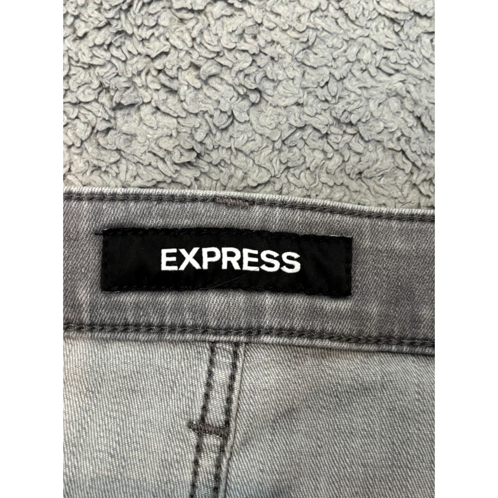 Express Express Jeans Mens 34x34 Slim Fit Gray Distressed Stretch Denim Y2K Jeans Mens Slim 34x34 Gray Size US 34 / EU 50 - 2 Thumbnail