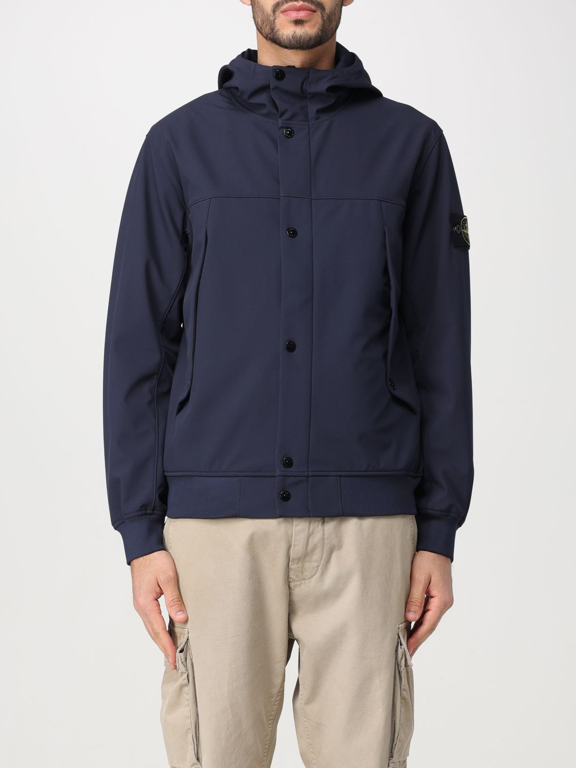 image of Stone Island Jacket Men Blue (Size Medium)