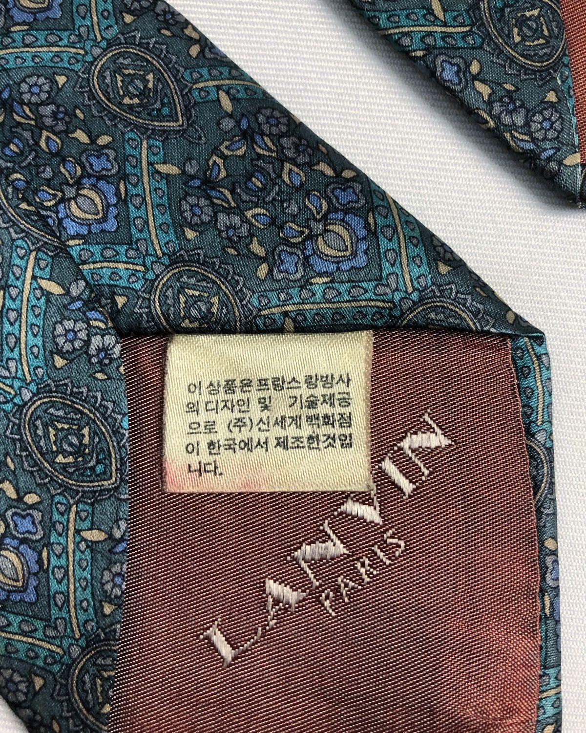 Lanvin Rare Vintage Lanvin Paris Paisley Silk Tie Size ONE SIZE - 8 Thumbnail