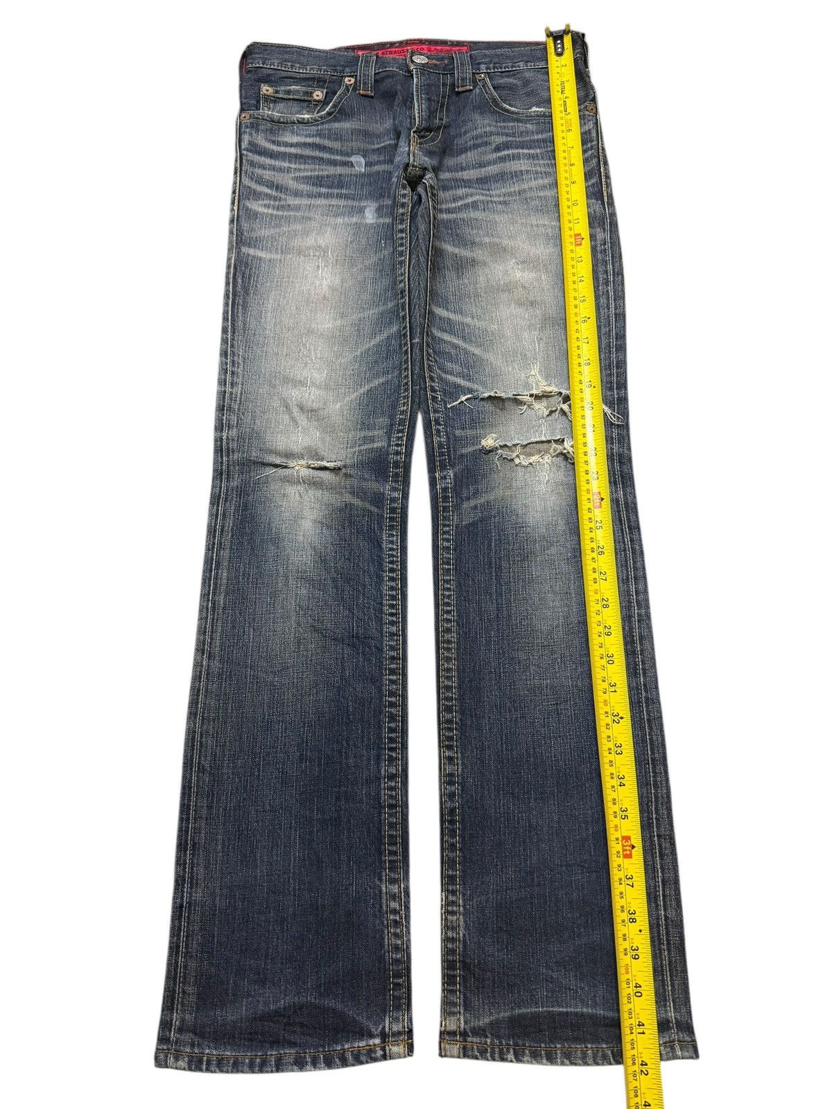 Levi's Vintage Clothing Vintage 90s Levis 506 Blue Wash Faded Distressed Straight Size US 31 - 9 Thumbnail