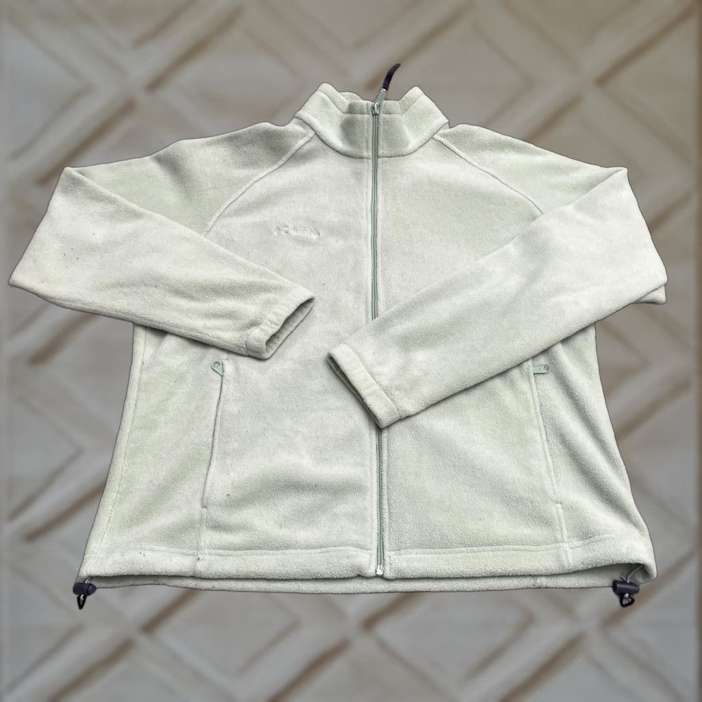 Vintage Columbia Womens XL Green Benton Springs Fleece Jacket Full Zip Outdoor Hiking Size XL / US 12-14 / IT 48-50 - 1 Thumbnail