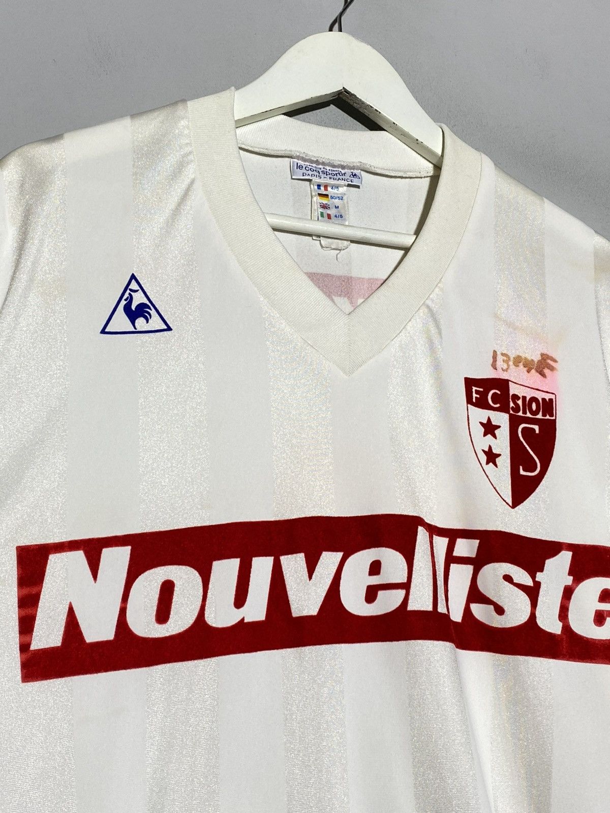 Le Coq Sportif Le Coq Sportif Sion FC 1985/86 Football Shirt 80s Size US M / EU 48-50 / 2 - 3 Thumbnail