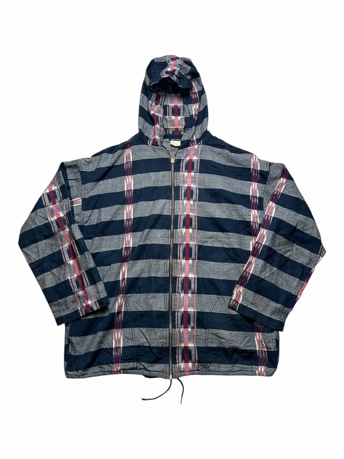 Sunny sport Linen Hoodie indigo Jacket Navajo Ethnic Sunny