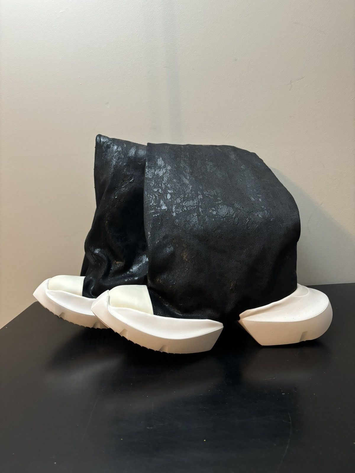 Rick Owens Drkshdw Rick Owens DRKSHDW Abstract Over Knee Slip On Boots Black Size US 11 / EU 44 - 1 Thumbnail