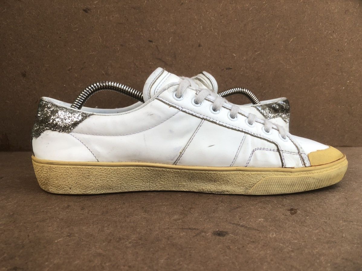 Saint Laurent Paris Saint Laurent White Leather Sneakers Size 42 Size US 8 / EU 41 - 7 Thumbnail