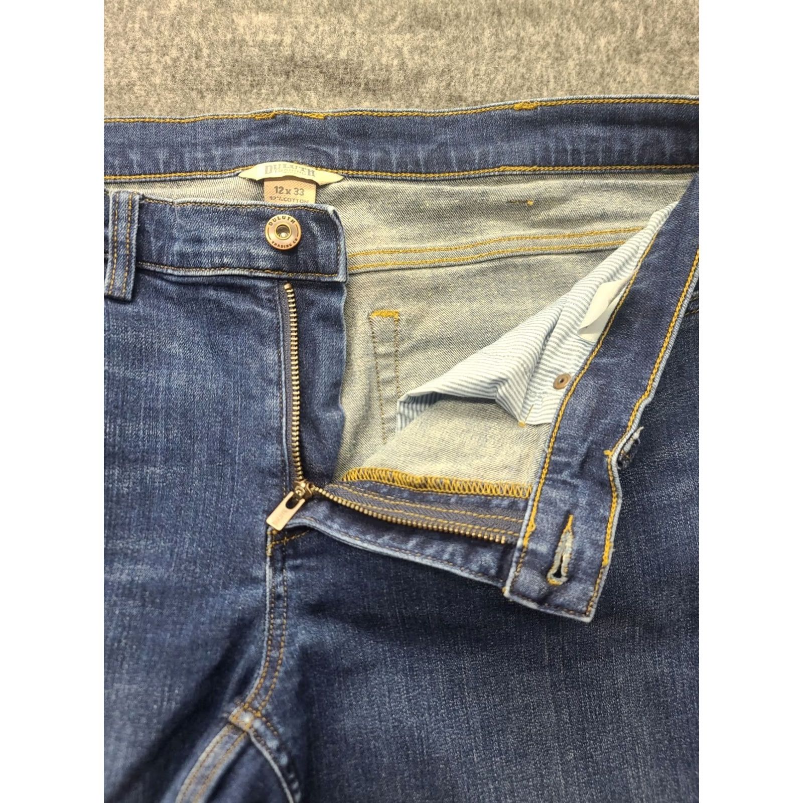 CO Duluth Trading Co Jeans Womens 12x33 DuluthFlex Tapered Leg Workwear Gorpcore Denim Size 34" / US 12 / IT 48 - 7 Thumbnail