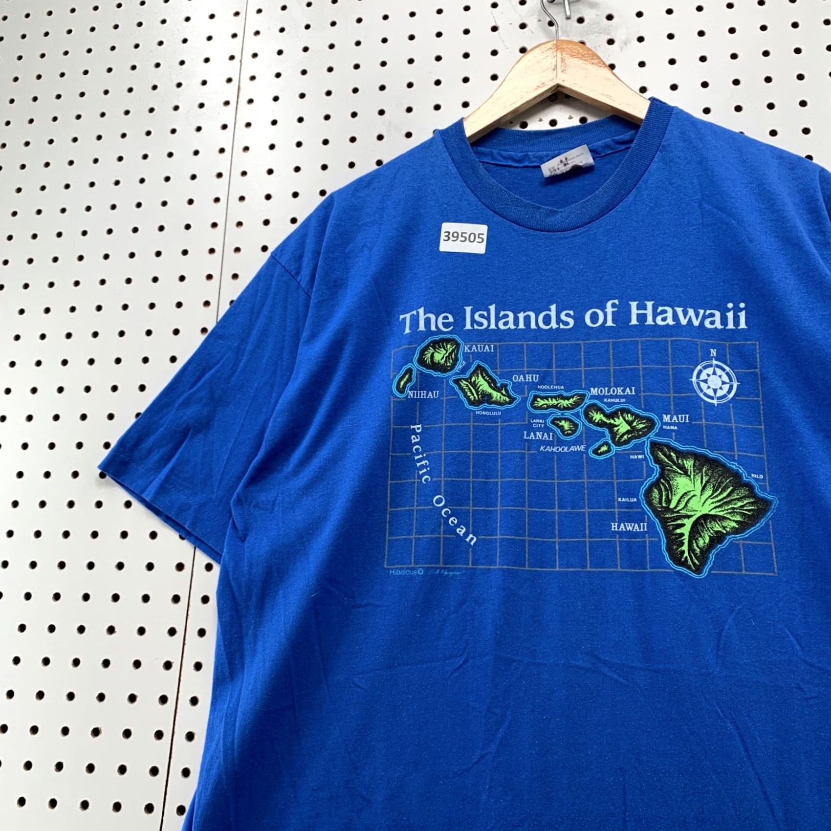 Hanes VINTAGE Hanes Hawaii Shirt Mens XL Blue 80s Maui Map 80s Beach Graphic Print T-Shirt Size US XL / EU 56 / 4 - 6 Thumbnail