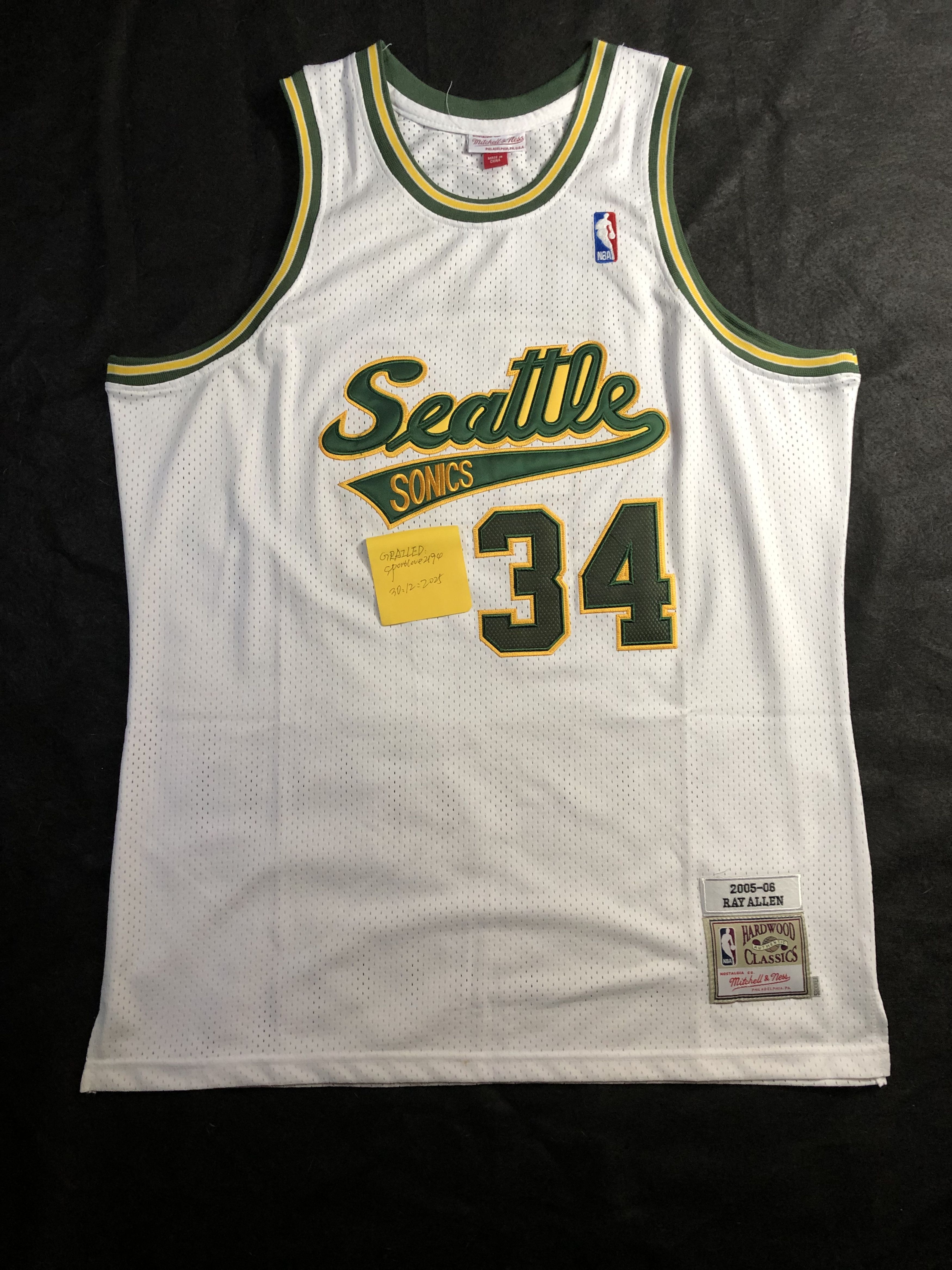 Vintage Seattle Allen White Jersey Size US XXL / EU 58 / 5 - 1 Thumbnail