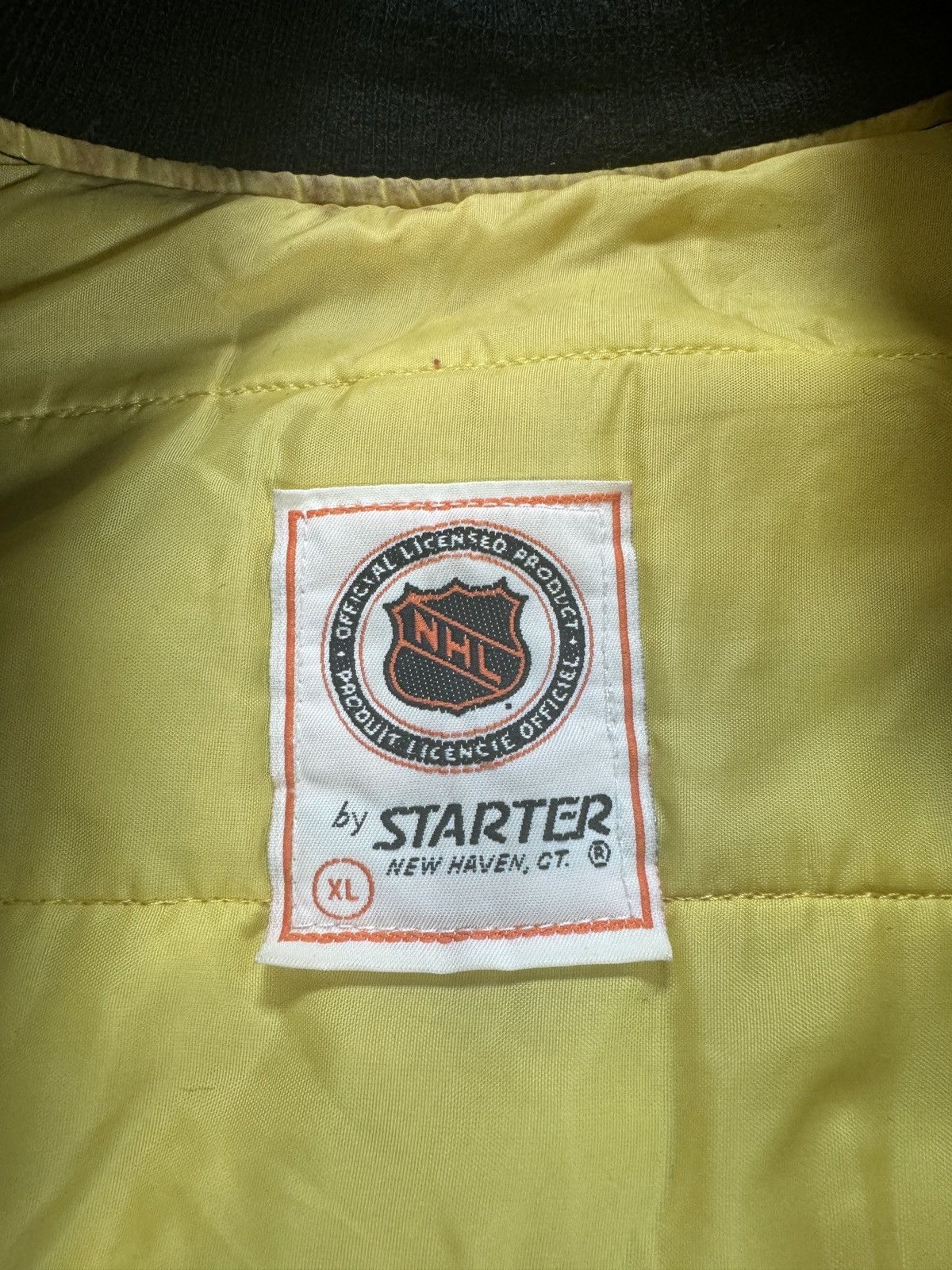 NHL × Starter × Vintage Pittsburgh Penguins Back To Back Stanley Cup Starter Jacket Size US XL / EU 56 / 4 - 4 Thumbnail