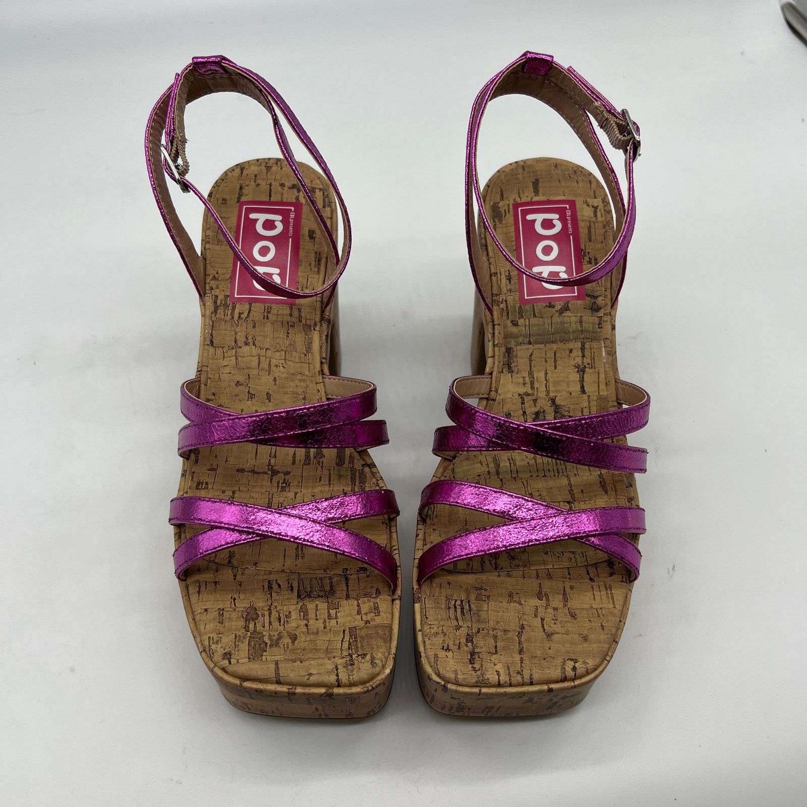 Other Pop Womens Kallie Heeled Sandals Pink Fuschia Multicolor Size US 8 / IT 38 - 5 Thumbnail