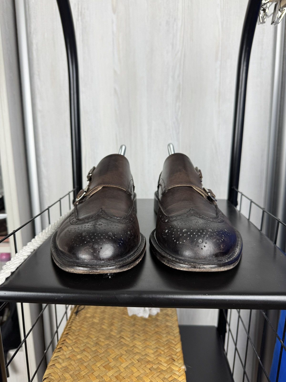 Jeckerson Jeckerson dark brown Italian double monk leather shoes Size US 10 / EU 43 - 5 Thumbnail