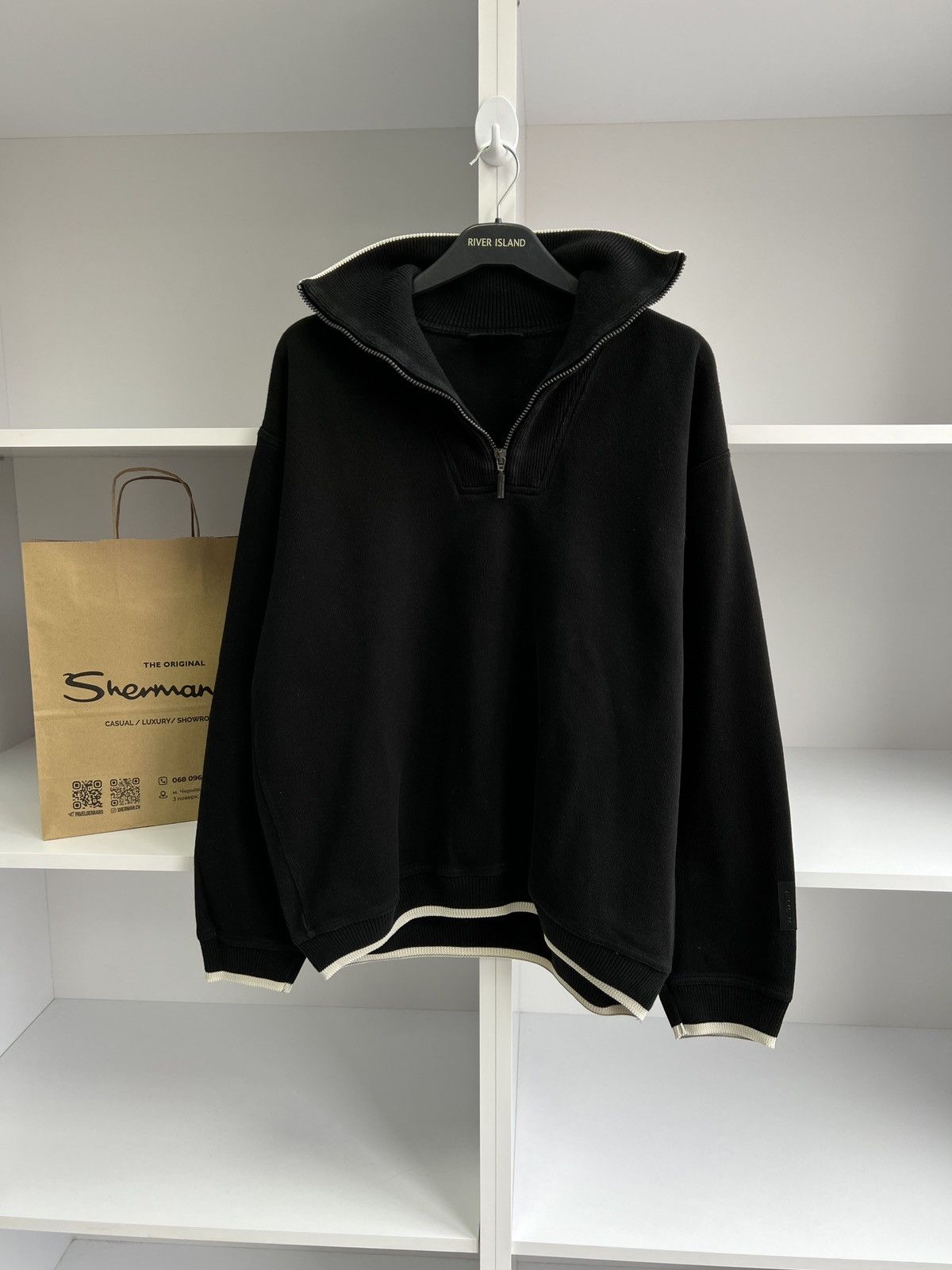 Carlo Colucci × Vintage Vintage Carlo Colucci 1/4 Zip Pullover Sweater Size US L / EU 52-54 / 3 - 2 Thumbnail