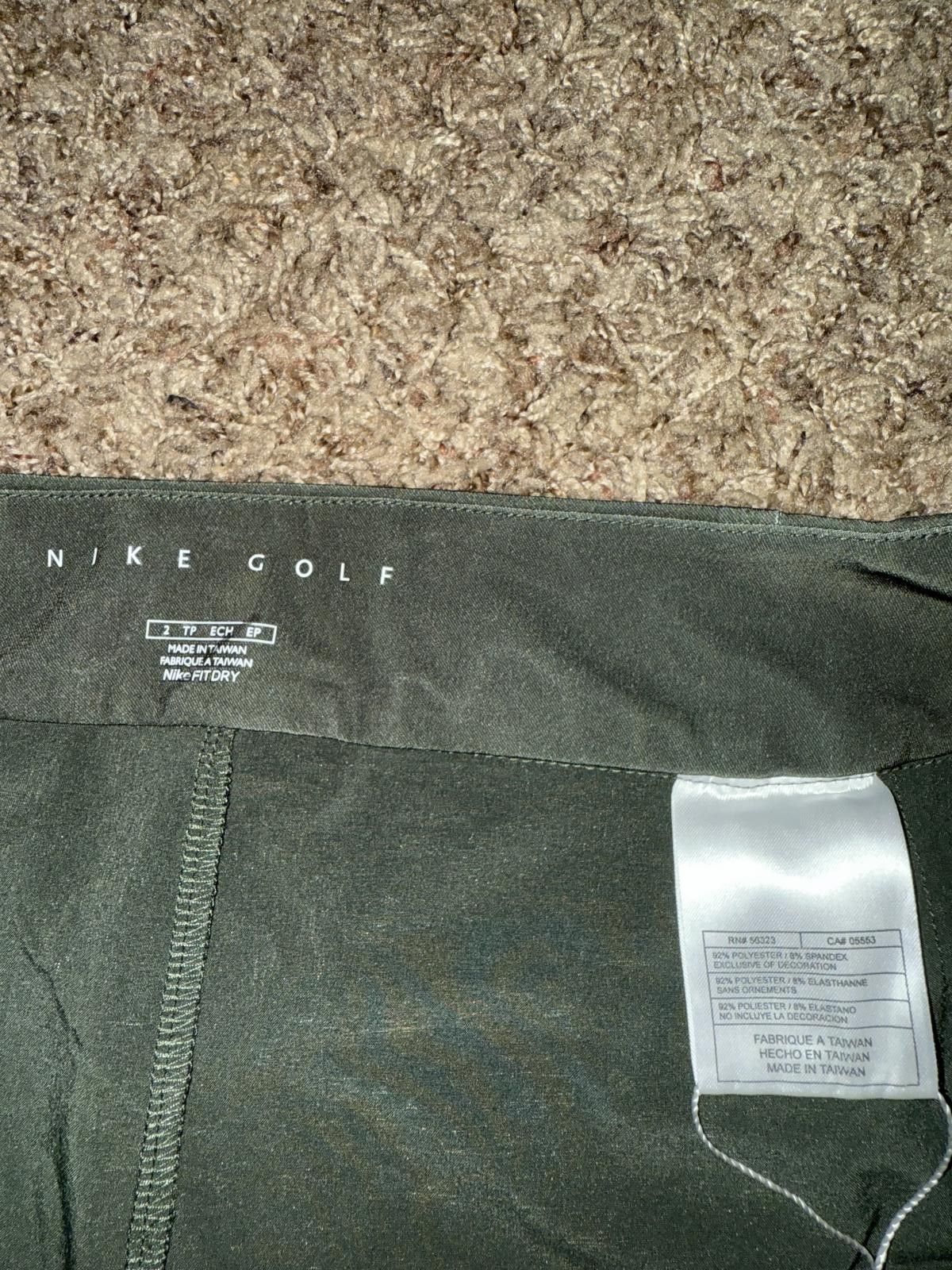 Nike Nike Golf Olive Abstract Art Branch Dri-Fit Skort Size 26" / US 2 / IT 38 - 2 Thumbnail