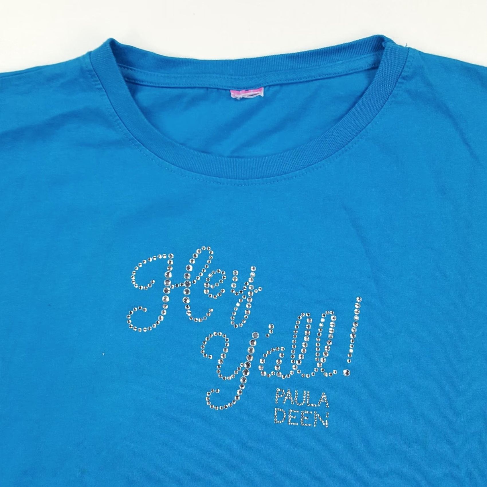 Vintage VINTAGE Paula Deen Hey Y'all! Country Cooking T-Shirt Unisex Adults L Blue Retro 90s Graphic Print Top Size US L / EU 52-54 / 3 - 2 Thumbnail