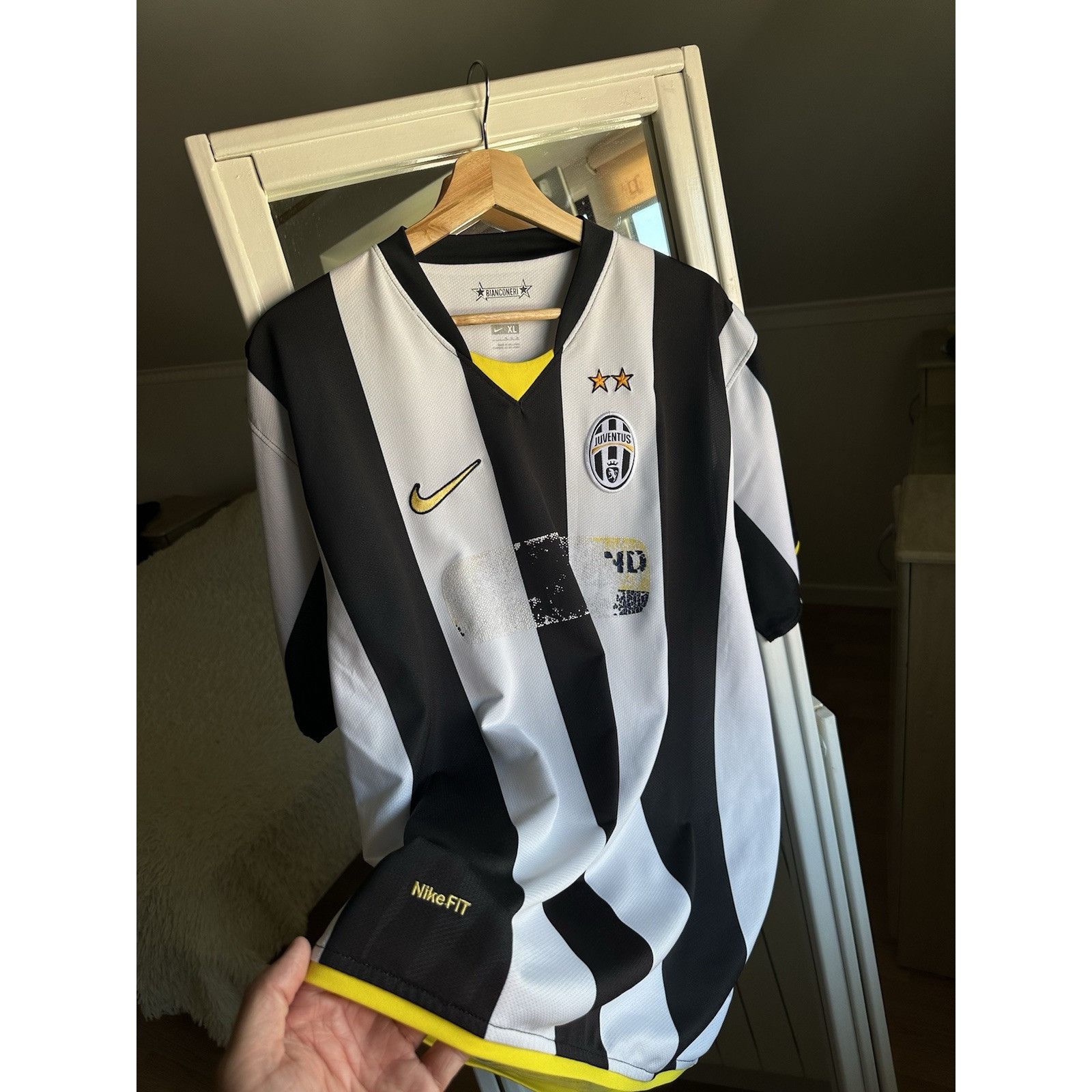 Nike Juventus 2008-2009 player Chiellini 3 Home Football Shirt Size US XL / EU 56 / 4 - 9 Thumbnail