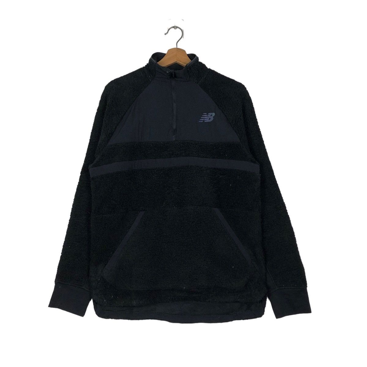 Japanese Brand 🔥Half Zipper Collar Sweatshirt New Balance Big Logo Design Size US S / EU 44-46 / 1 - 1 Thumbnail