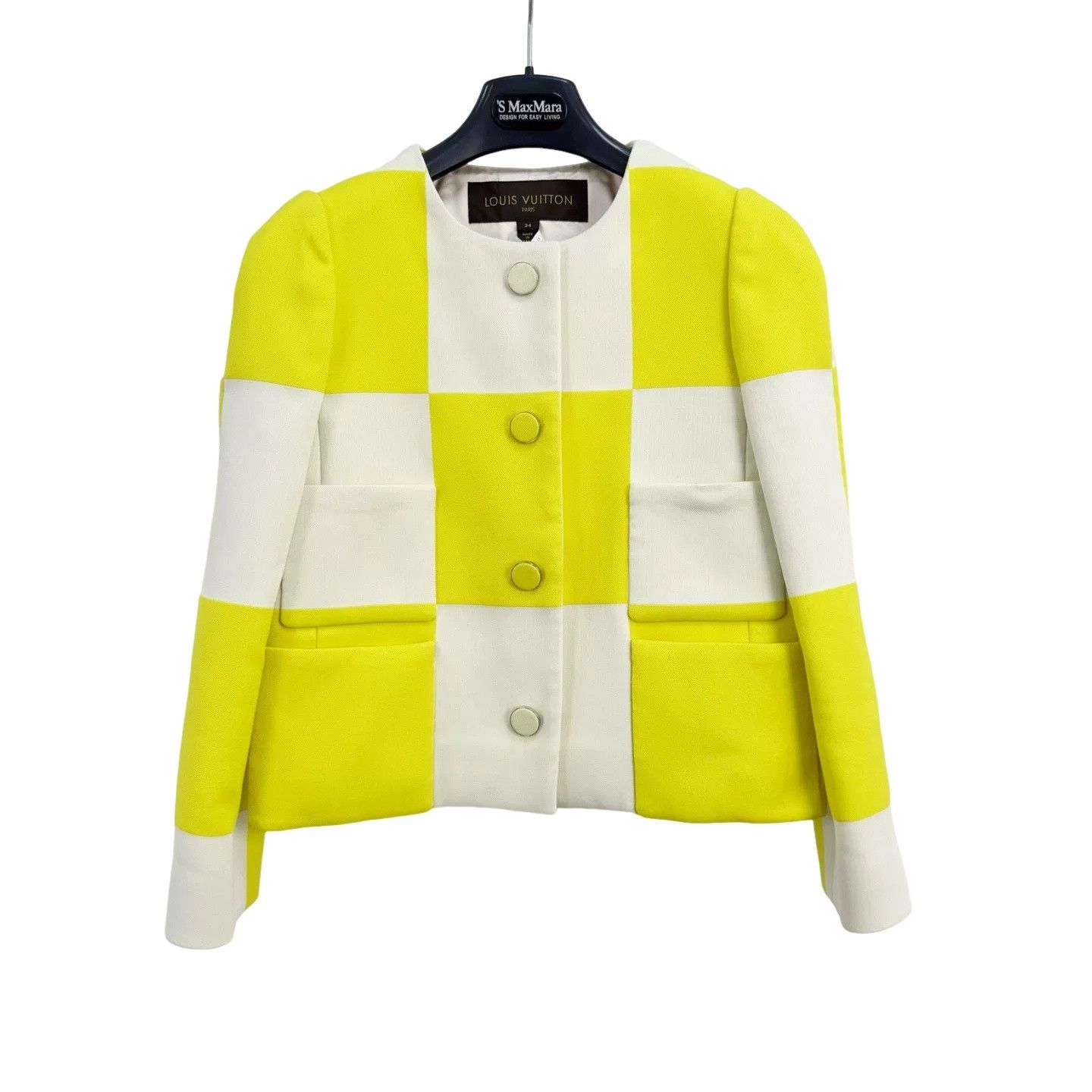 Louis Vuitton Louis Vuitton Yellow Checkered Jacket Size 34 Size XS / US 0-2 / IT 36-38 - 1 Thumbnail