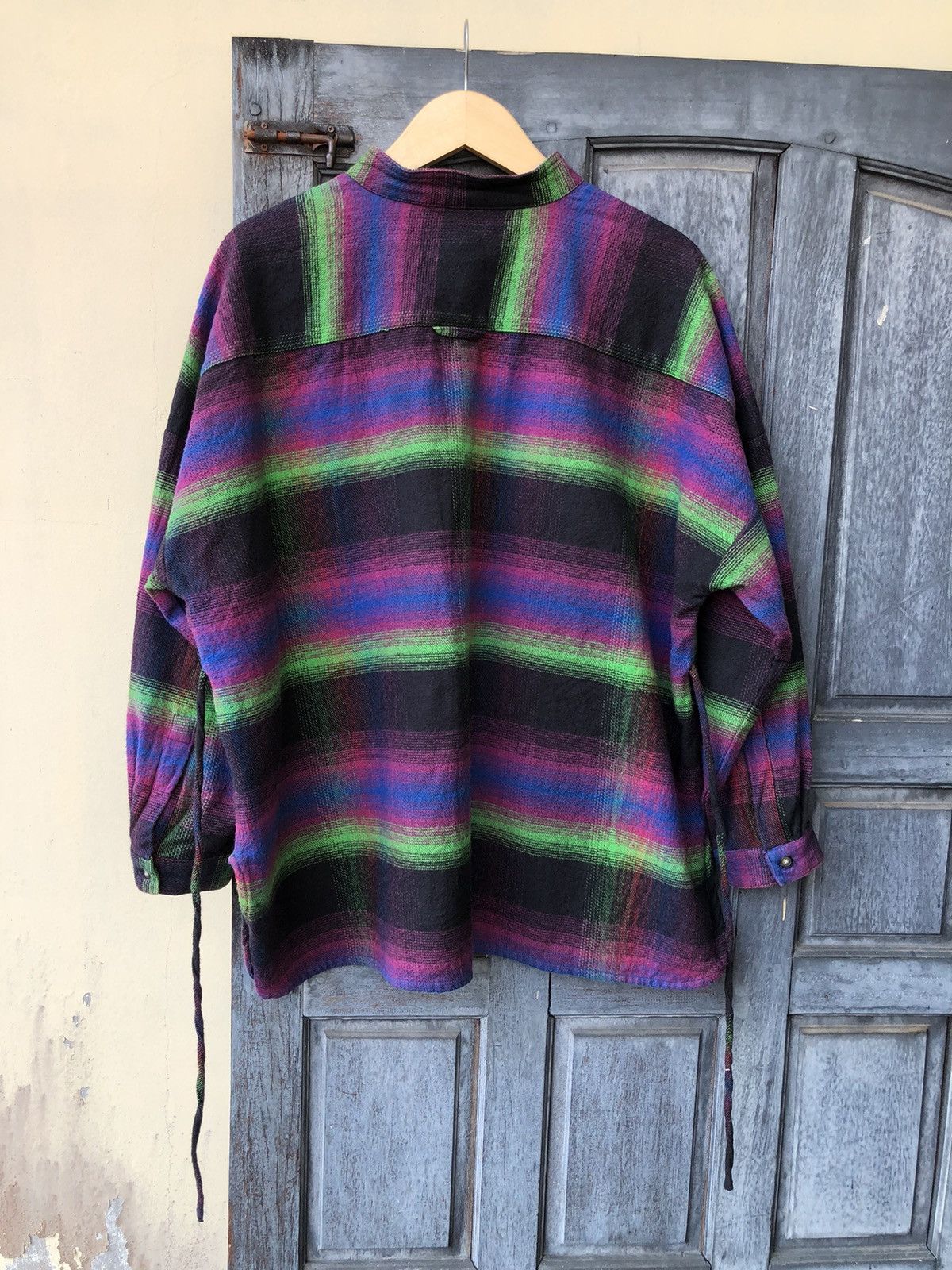 Japanese Brand Kastane Trippy Psychedelic Loose Oversize Flannel Size US XXL / EU 58 / 5 - 10 Thumbnail