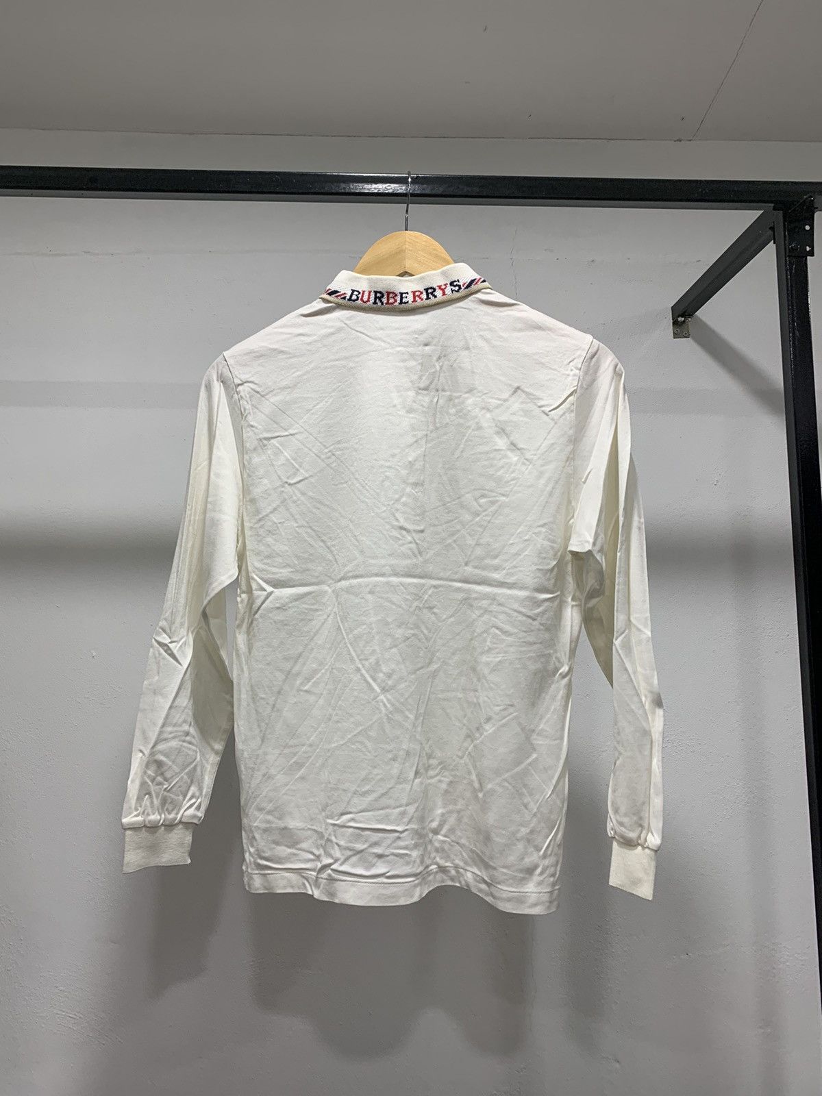 Burberry × Designer × Vintage 💥FINAL DROP💥 80s Burberrys Polo Ls Rayon Size US S / EU 44-46 / 1 - 12 Thumbnail