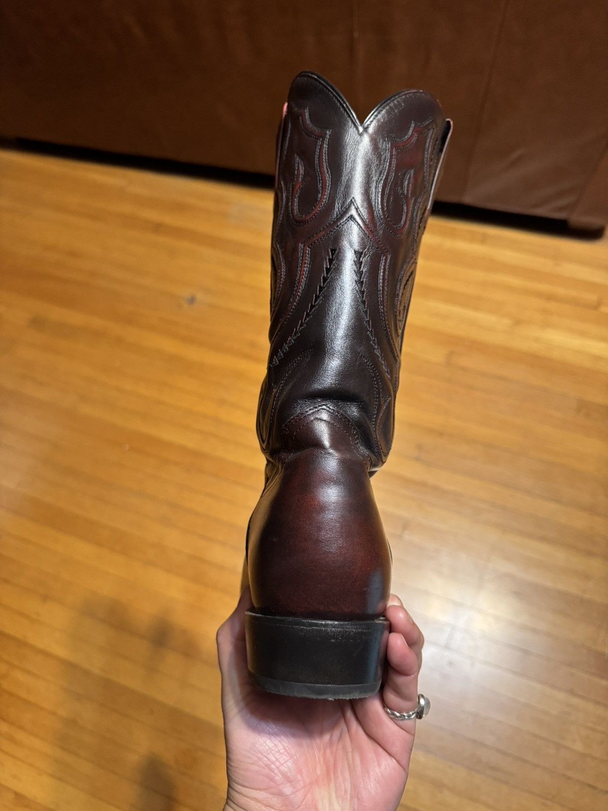 Stetson Stetson Carlisle Cowboy Boots In Cherry Black (9) Size US 9 / EU 42 - 8 Thumbnail