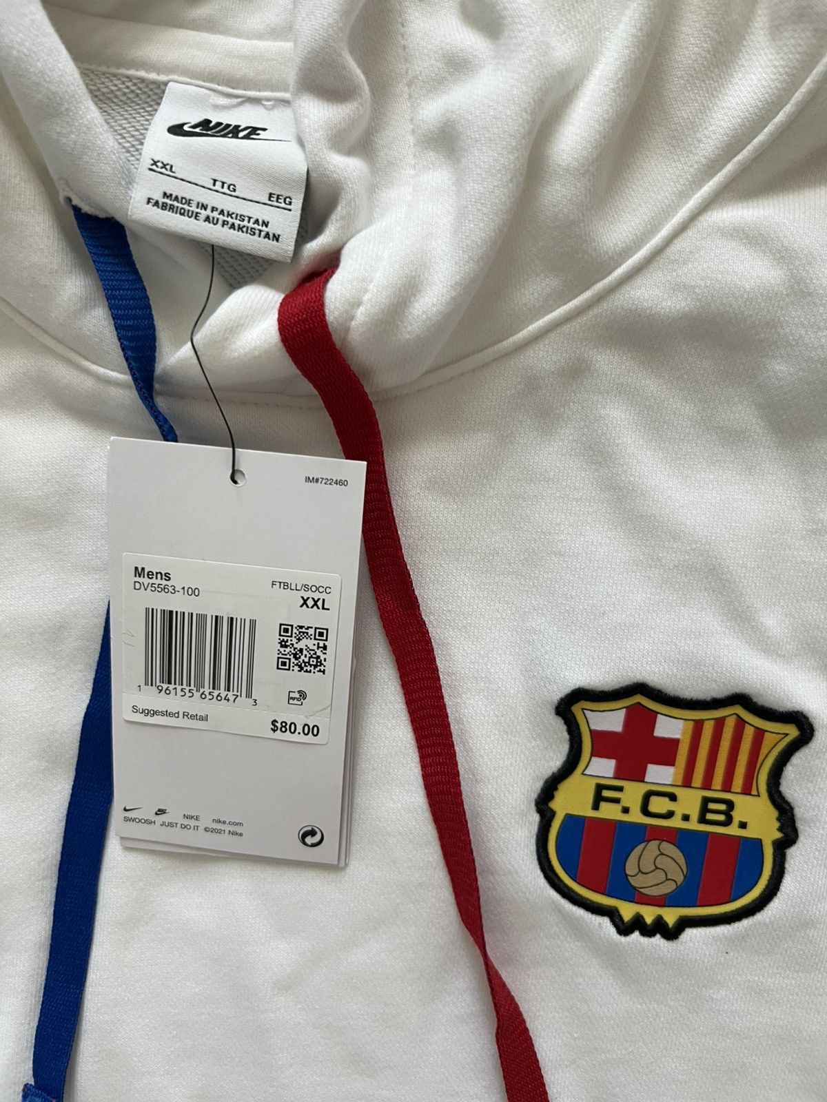 Nike Nike FC Barcelona Club Fleece French Terry Pullover Hoodie Size US XXL / EU 58 / 5 - 10 Thumbnail