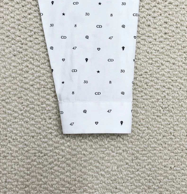Dior Dior White Logo Print Button Shirt Jacket-2506 Size US M / EU 48-50 / 2 - 5 Thumbnail