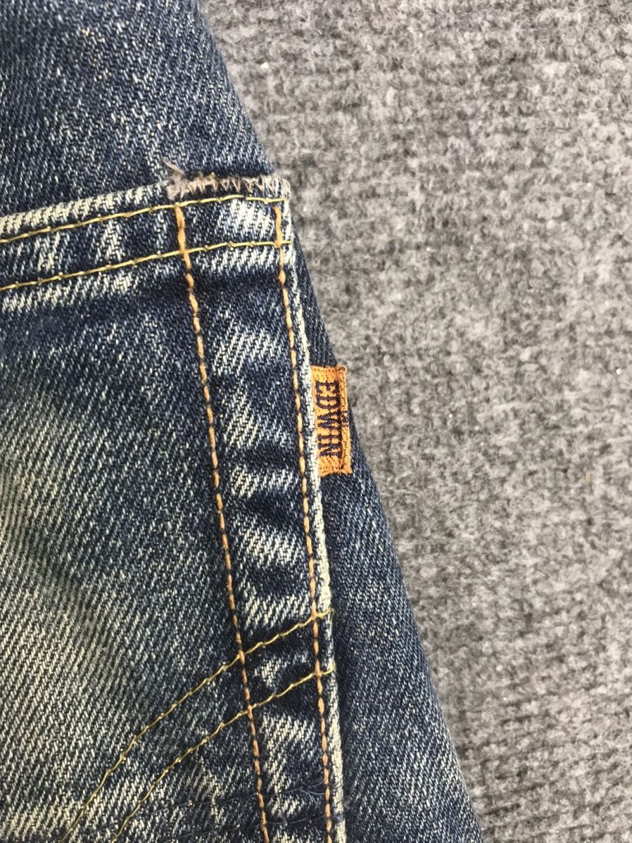 Edwin 💥Insane 90s💥 EDWIN 505x Distressed Mud Wash Selvedge Jeans Size US 31 - 13 Thumbnail