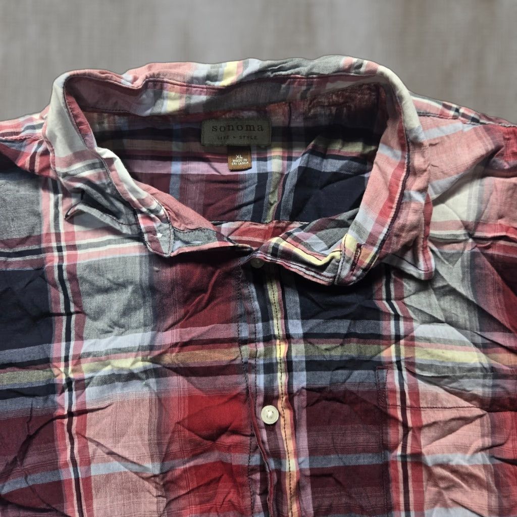 Vintage VINTAGE Sonoma Red Plaid Short Sleeve Button-Up Shirt Adult Men XL Cotton 90s Classic Mens Size US XL / EU 56 / 4 - 1 Thumbnail