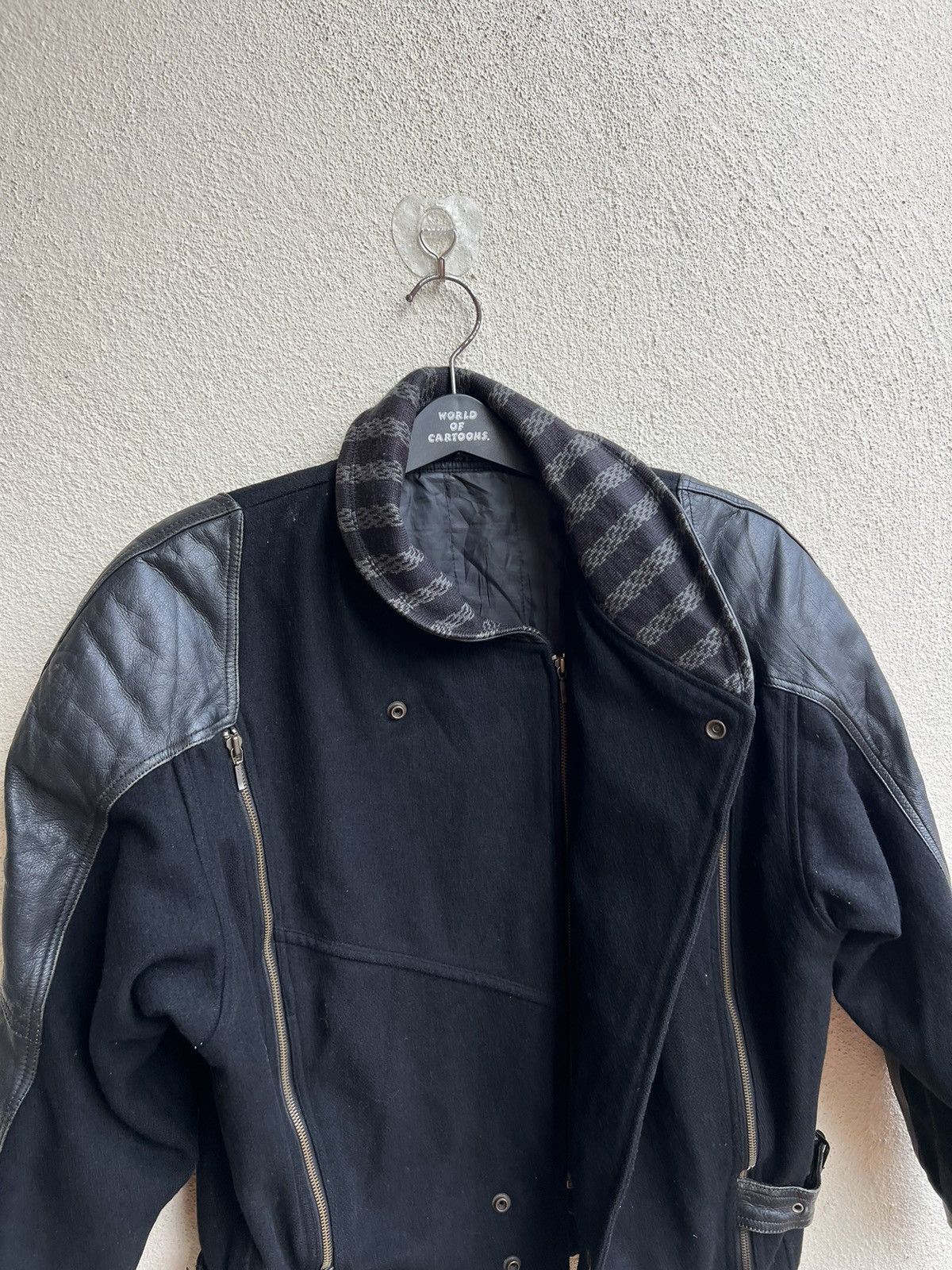 Leather Vintage Arrston Volaju Japan Distress Hybrid Leather Jacket Size US M / EU 48-50 / 2 - 22 Thumbnail