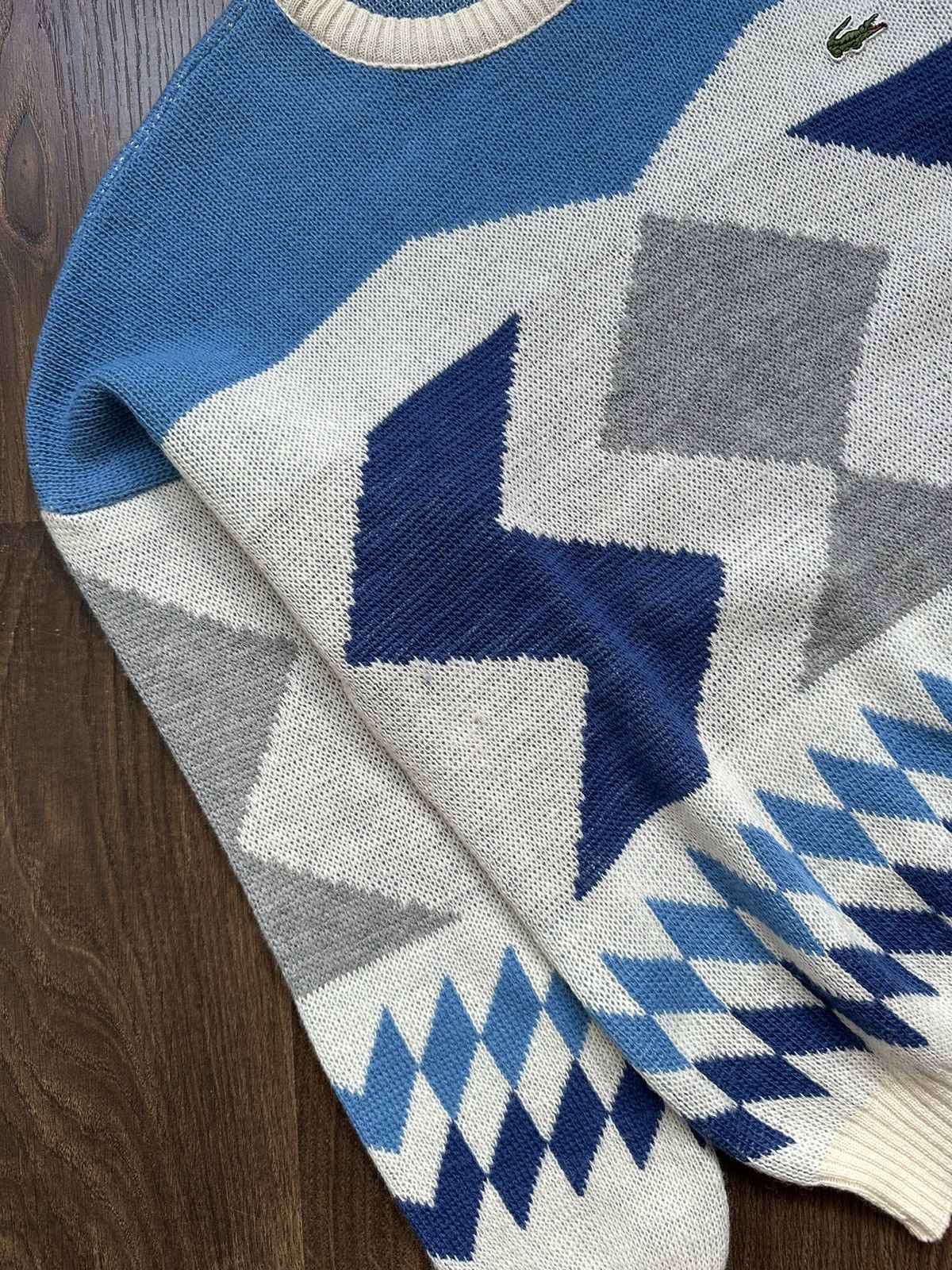 Lacoste × Vintage Vintage Retro Wool Sweater Lacoste M 90s Fullprint Size US M / EU 48-50 / 2 - 3 Thumbnail