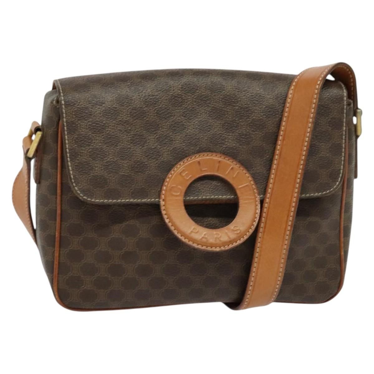 Celine CELINE Macadam Canvas Shoulder Bag Pvc Brown Gold Size ONE SIZE - 1 Thumbnail