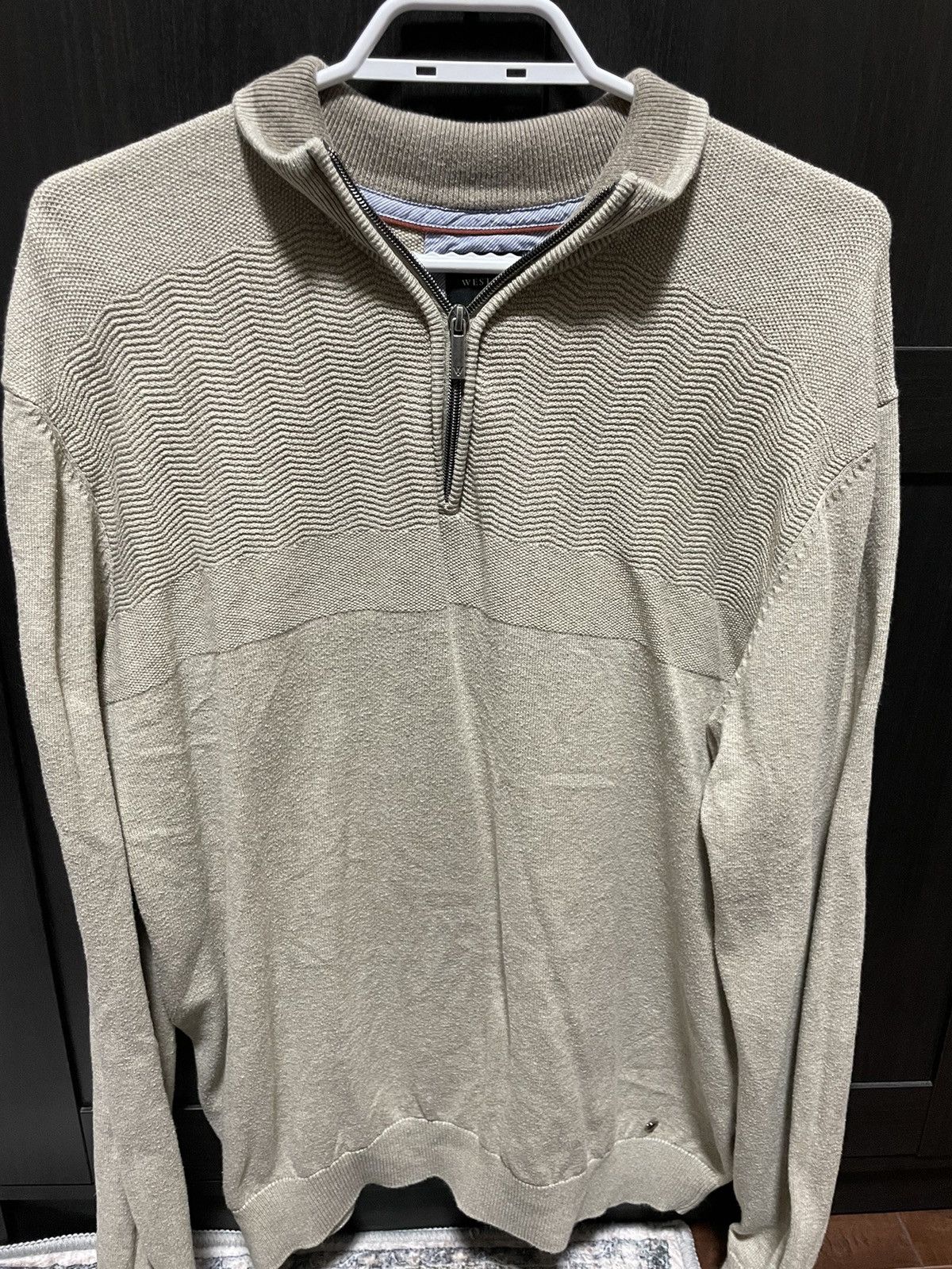 Designer × Vintage Vintage Westbury 100% Finest Cotton Beige Sweater Size US L / EU 52-54 / 3 - 1 Thumbnail