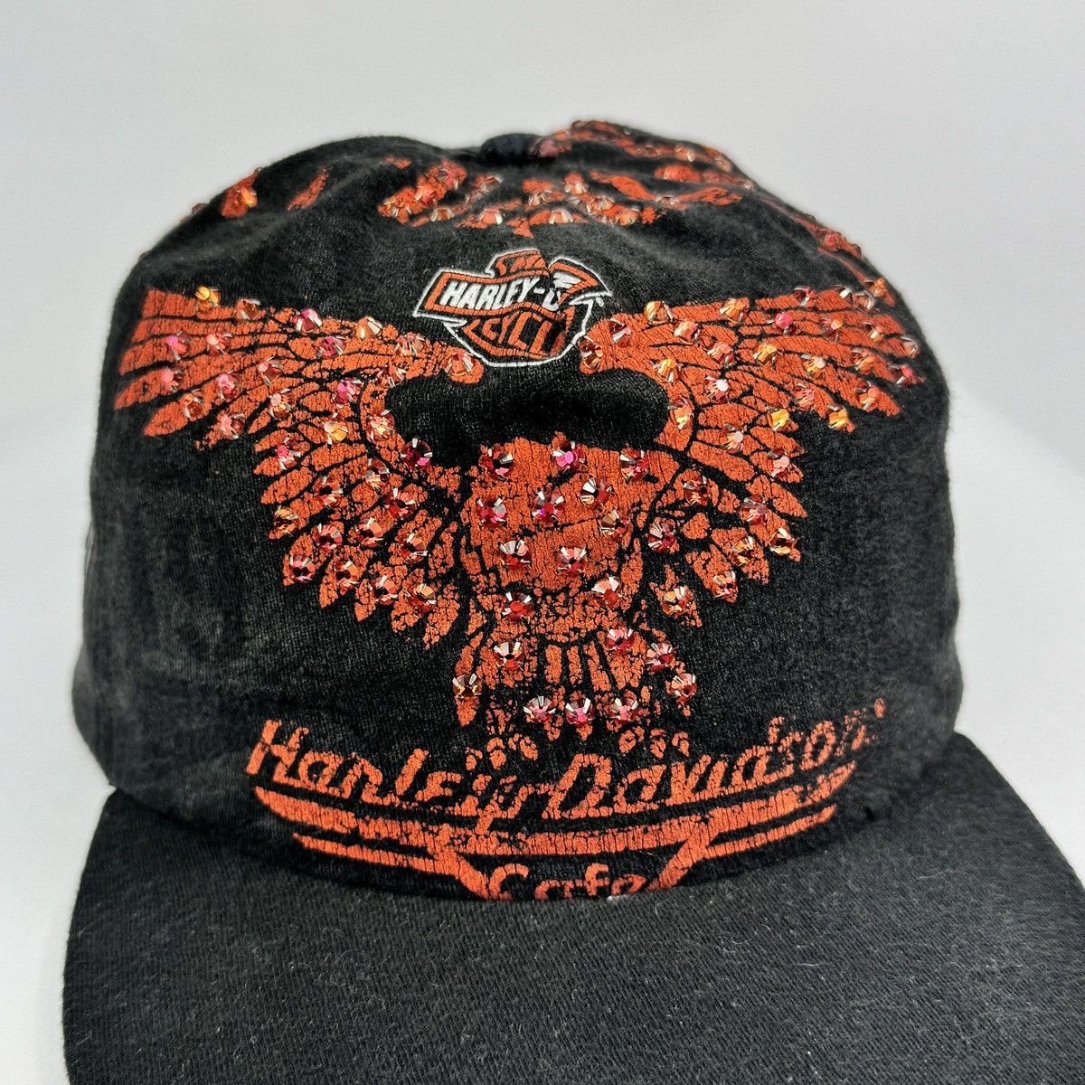 Bossi Sportswear BOSSI HARLEY DAVIDSON 1/1 RHINESTONE VINTAGE CAP Size ONE SIZE - 7 Thumbnail