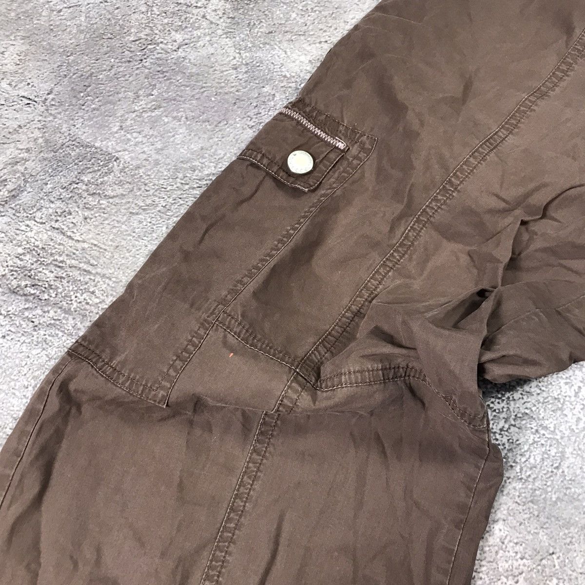 Vintage Vintage 90s Baggy Cargo Pants Brown Parachute Flared Rave 28 Size 28" / US 6 / IT 42 - 3 Thumbnail