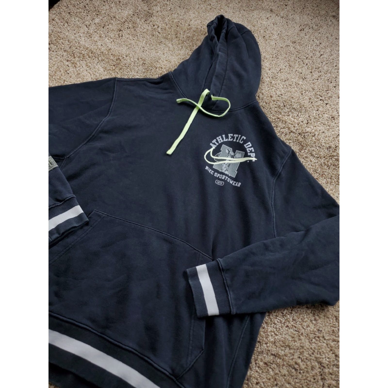 Nike Nike NSW Hoodie Mens XL Black Pullover Sweatshirt Long Sleeve Logo Graphic Print Hooded Pockets Size US XL / EU 56 / 4 - 3 Thumbnail