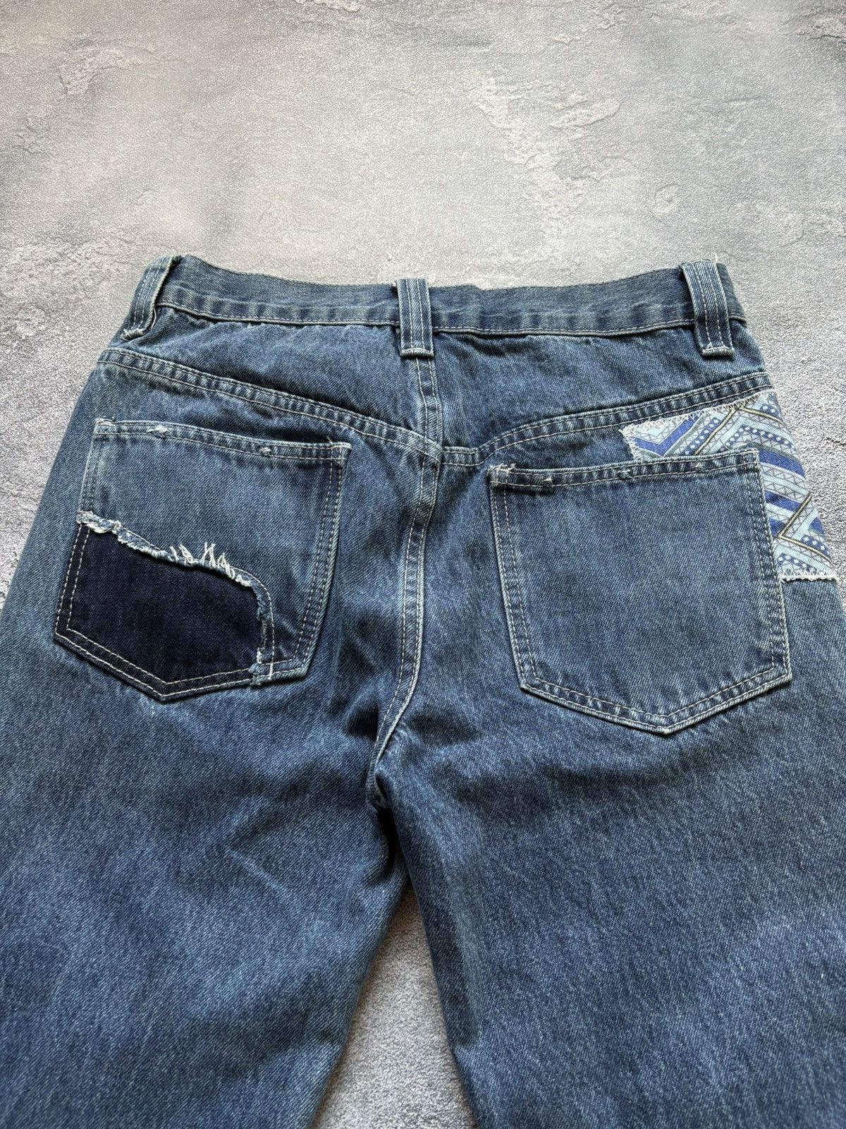 Jaded London Crazy Jaded London Patchwork Y2K Japanese Bootcut Jeans Rare Size US 28 / EU 44 - 7 Thumbnail