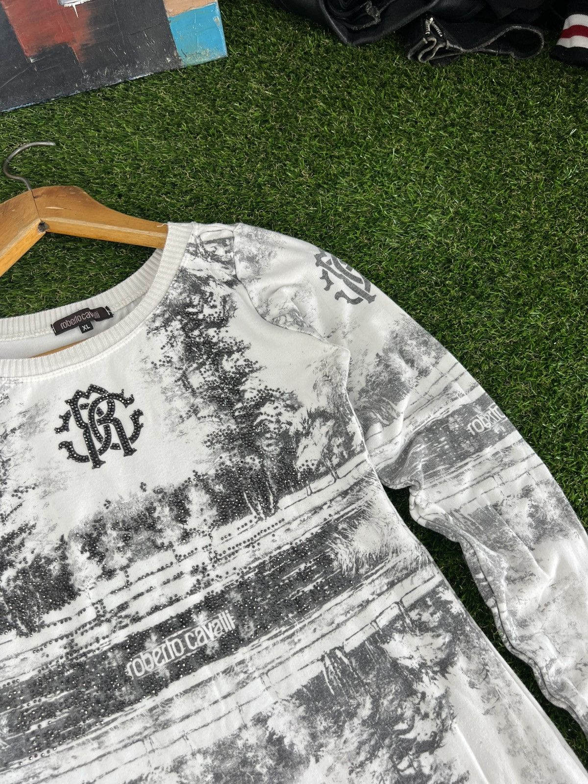 Just Cavalli VINTAGE ROBERTO CAVALLI PRINTED Y2K LONG SLEEVE Size XL / US 12-14 / IT 48-50 - 3 Thumbnail