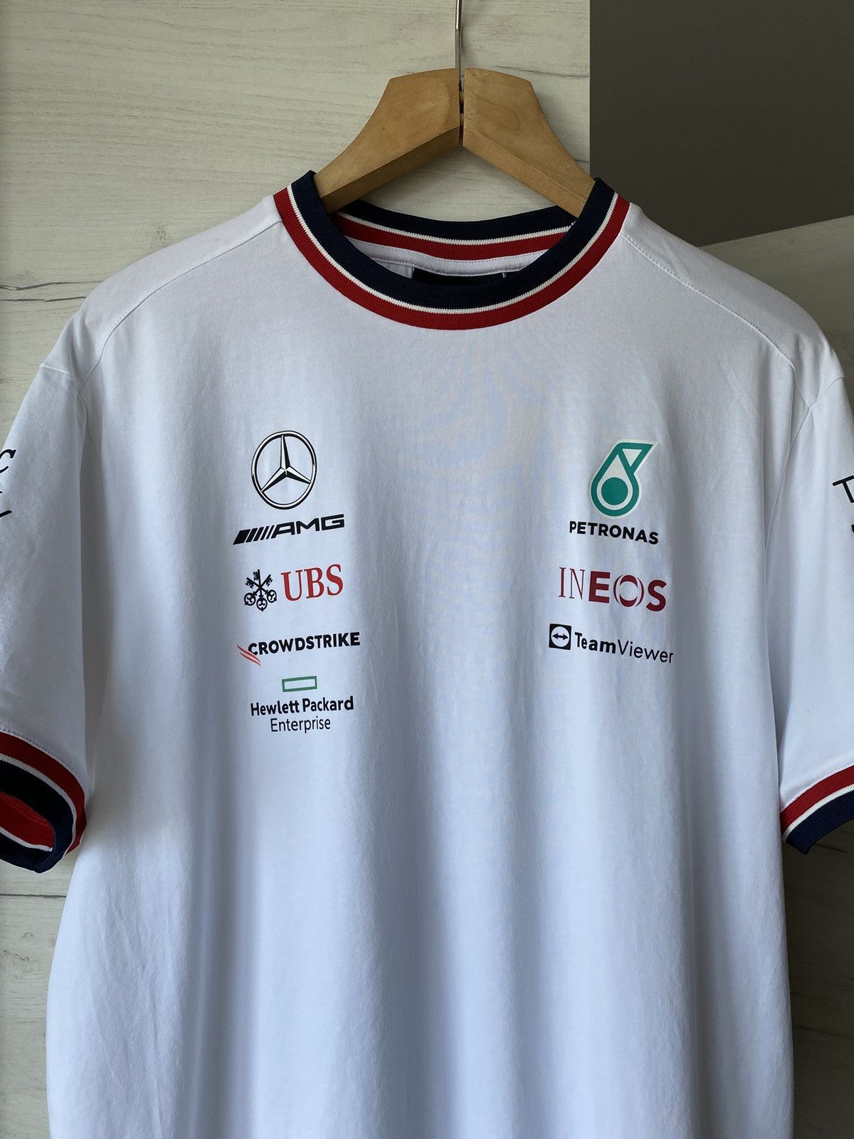 Mercedes-Benz × Tommy Hilfiger Mercedes Petronas F1 Tommy HilfigerWhite Short Sleeve Shirt Size US XXL / EU 58 / 5 - 2 Thumbnail