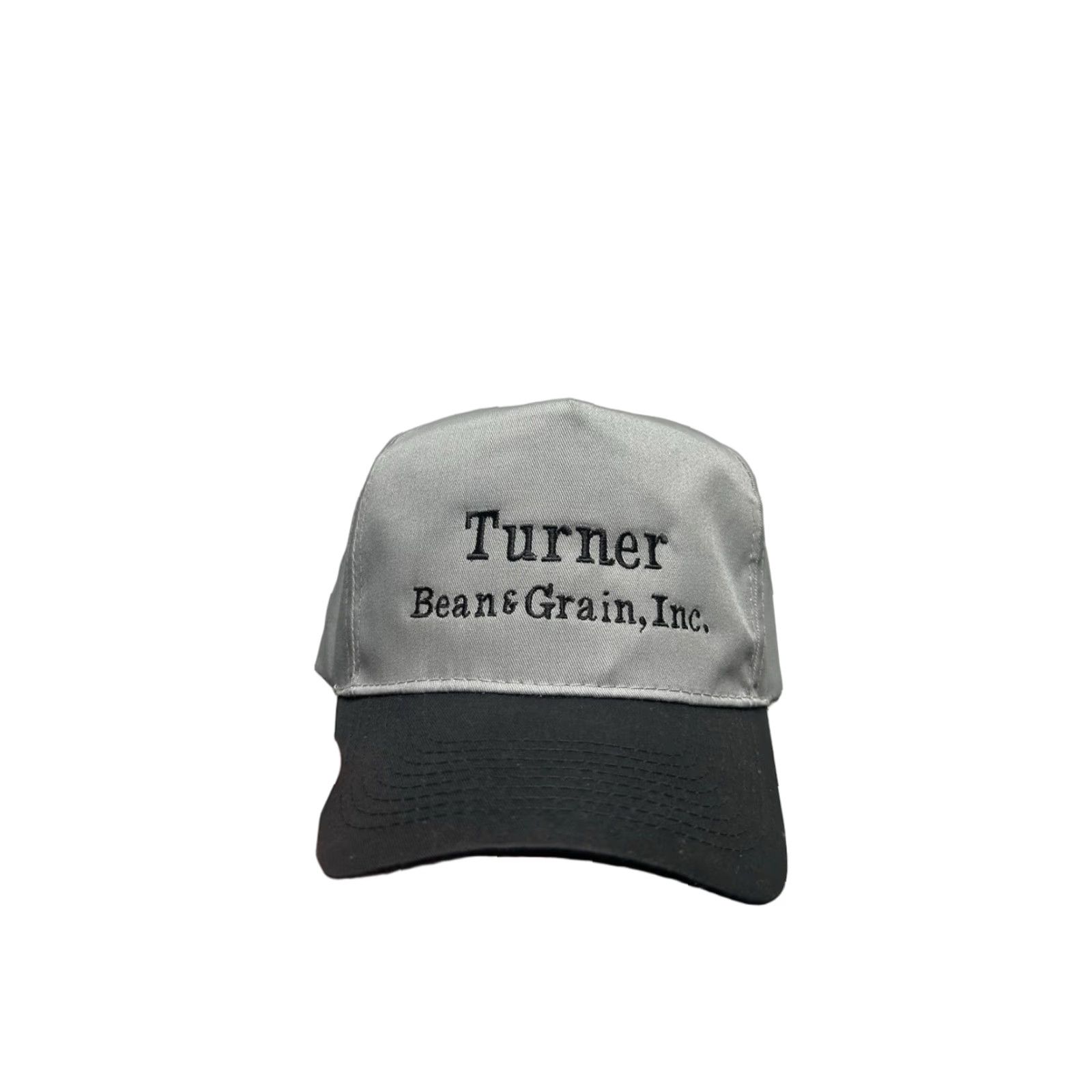 Vintage VINTAGE SnapBack Hat Cap Turner Bean & Grain Inc Farm Feed Gray Black Adjustable Men Adjustable Hat Black Snapback Mens Size ONE SIZE - 1 Thumbnail