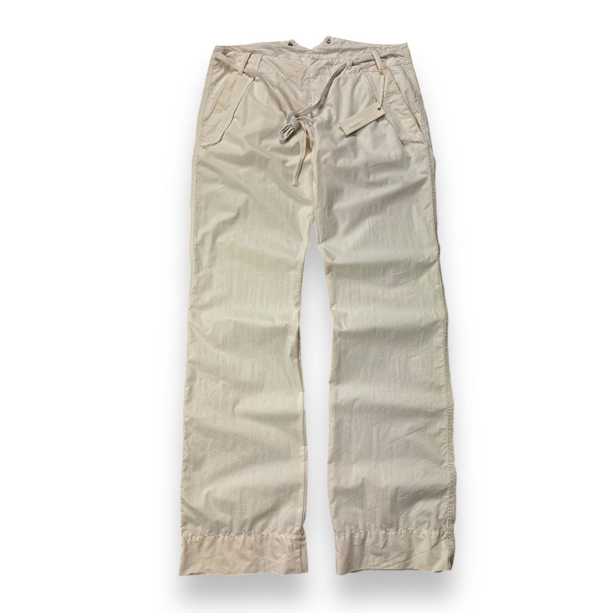 NWT🏷️ Vintage Diesel Low Waist Bootcut Belted Light Pants Y2K
